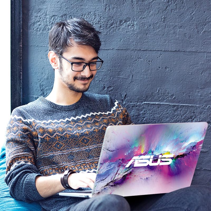 Image of Galaxsia Asus D49 Full Vinyl Laptop Skin /Sticker /Cover for 14 Inches Laptops Laminated-Removable-HD Quality Compatible for Hp-Dell-Sony-Lenovo-Asus etc.(13.8x9.6 Inches)