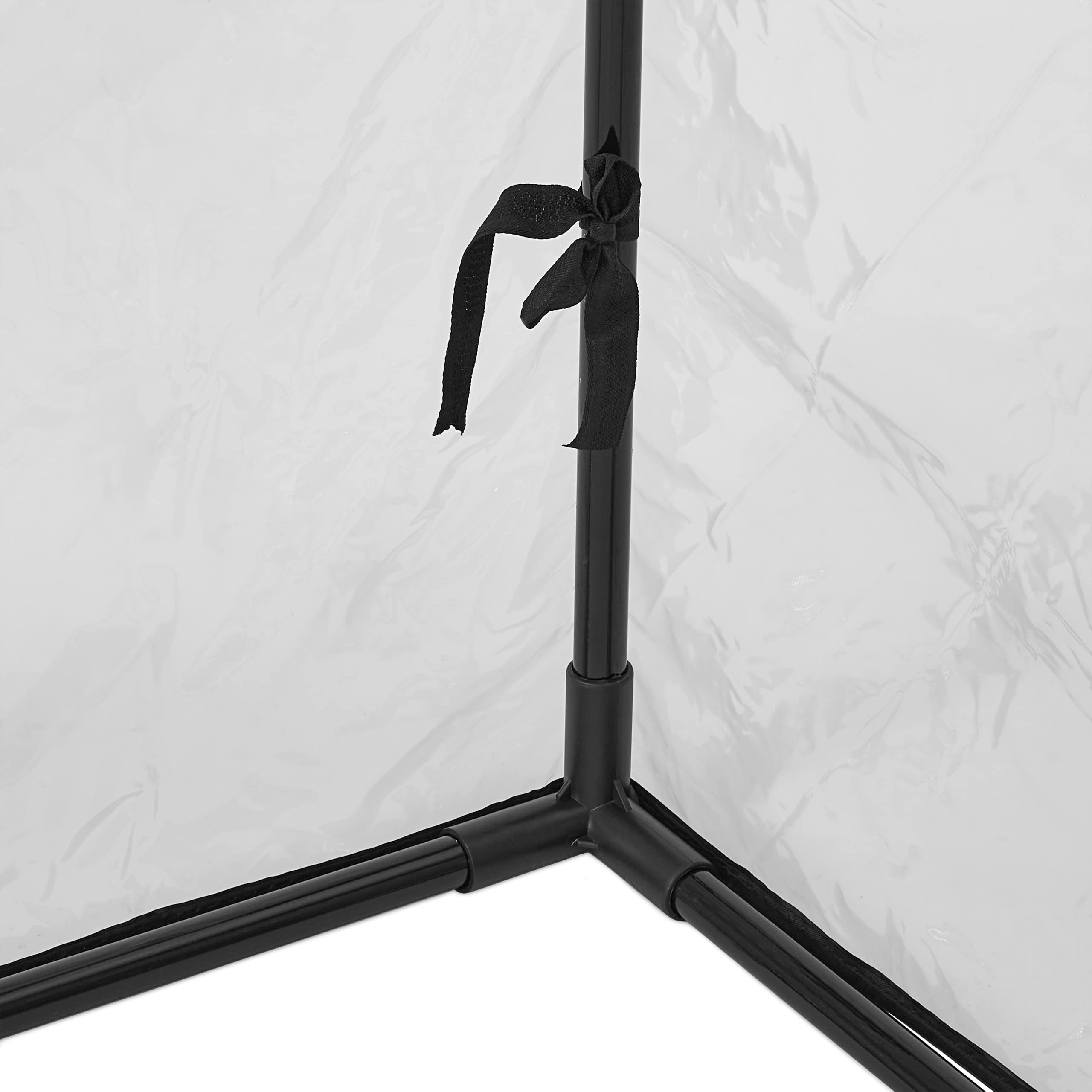 Relaxdays Folienfrühbeet, HxBxT: 92 x 180 x 92 cm, 2 Türen, Frühbeet & Aufzucht, Gewächshaus, PVC Folie, transparent