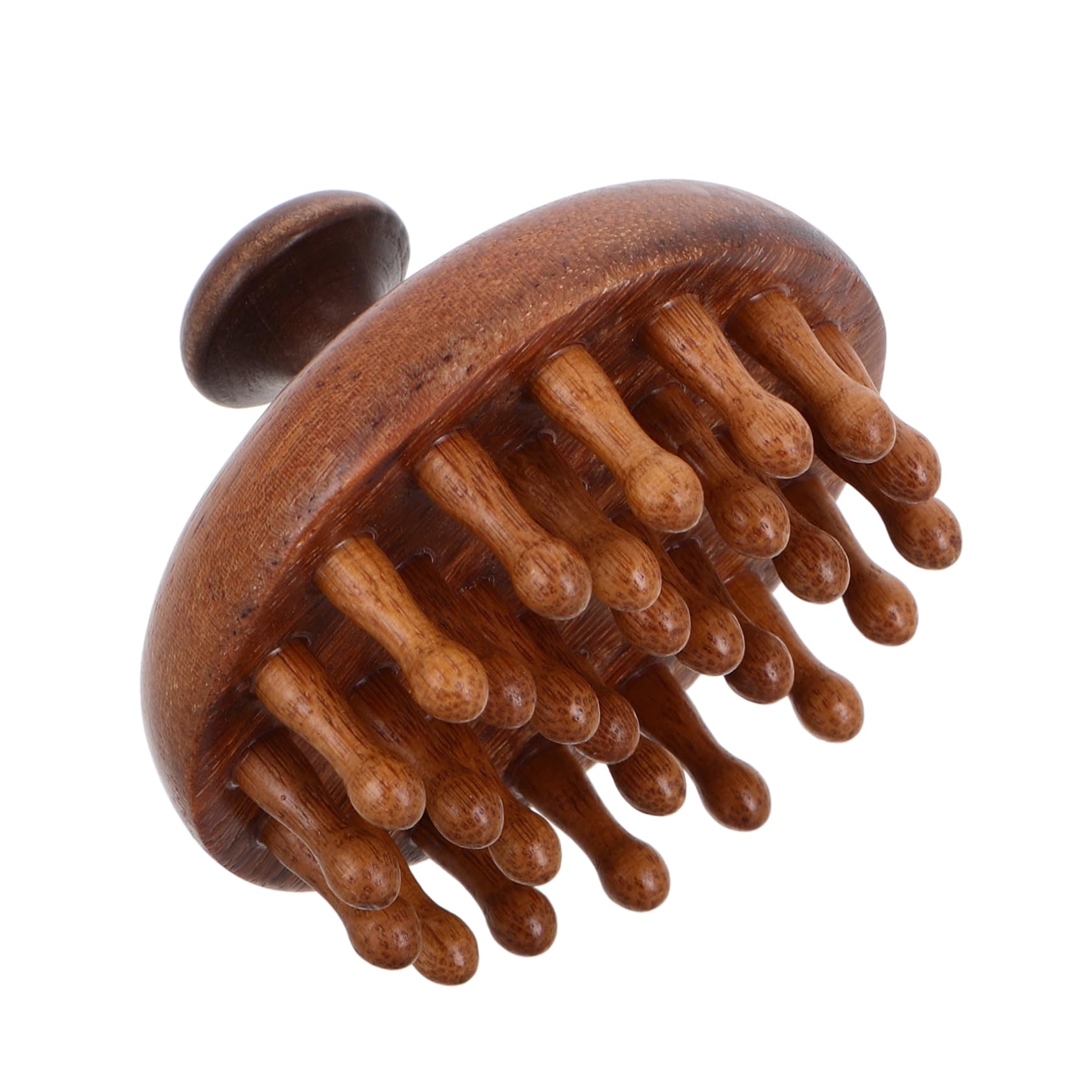 KOMBIUDA Wooden Scalp Massager Comb with Round Tip Versatile Hair Brush for Dry Wet Hair Promotes Scalp Health Tangle Brushing for Home Travel Use