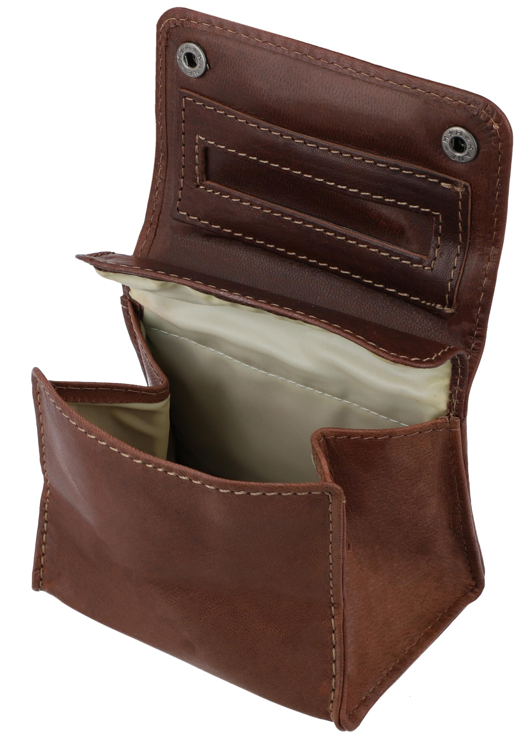 Porta Tabacco In Pelle Gusti - Custodia Jesse In Vera Pelle Conciata Al Vegetale, Made In India - Foto 6