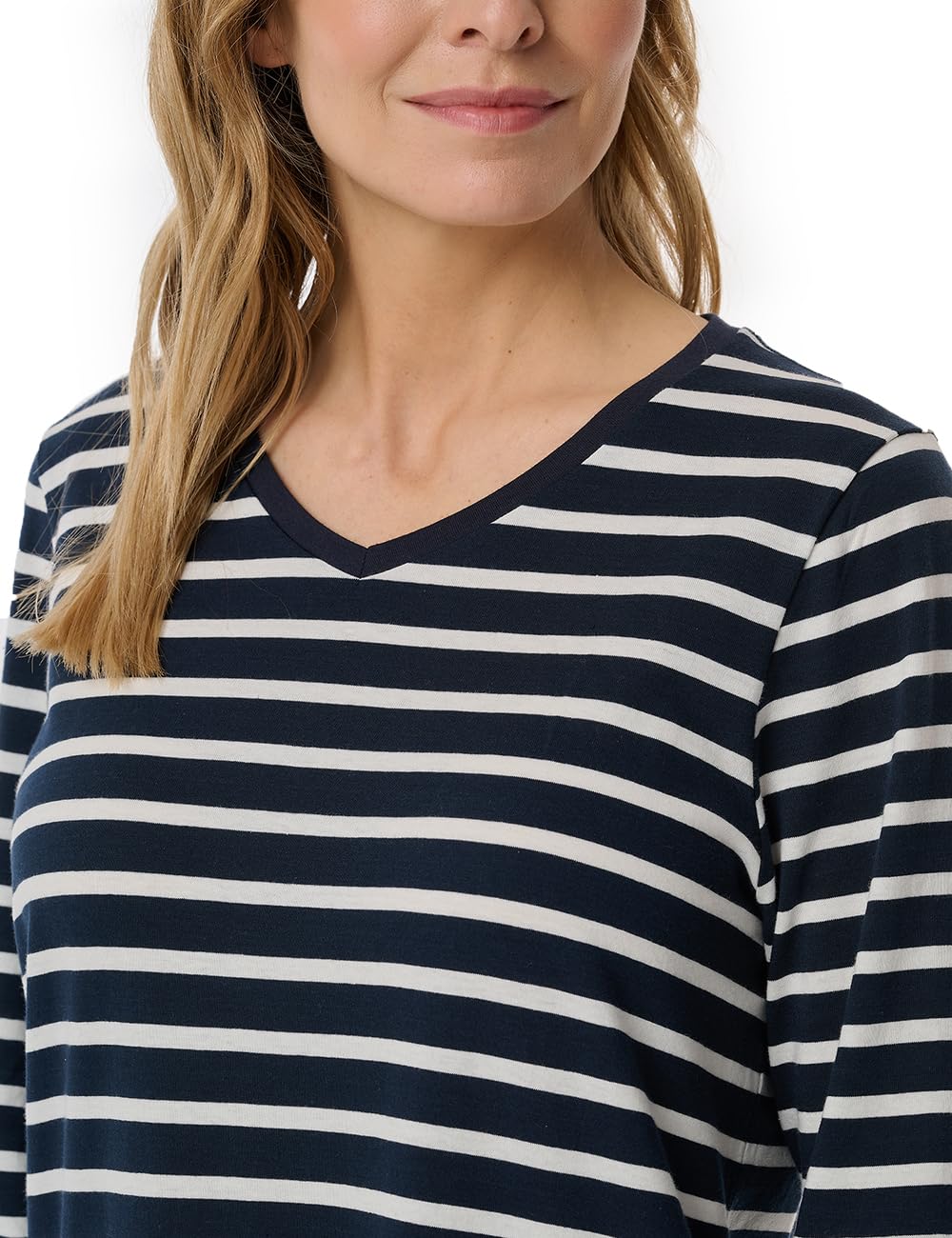 Schiesser Damen Nachthemd langarm weiche Baumwolle Bigshirt mit Taschen - Nightwear
