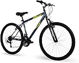 Huffy Stone Mountain Hardtail Mountain Bike for Boys/Girls/Men/Women, 20'/24'/26' Sizes, 6 or 21 Speed Shimano Twist Shifting, Front or Dual Suspension, Comfort Saddle, Sleek Colors 26' Denim Blue