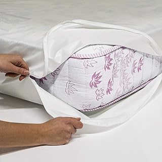 Allergosystem 015216019020S Set Antiacaro Sogno Composto da Coprimaterasso con Cerniera per Letto Matrimoniale, 160X190X20Cm e 2 Copricuscino, 50X80Cm