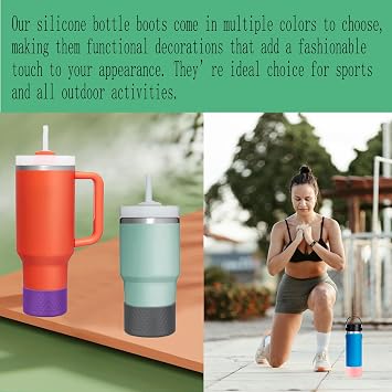 Silicone Water Bottle Boot for Owala Water Bottle 24 oz 32 oz 40 oz,Anti-Slip Protective Sleeve for FreeSip,Twist, and Flip Stainless Steel Water Bottles