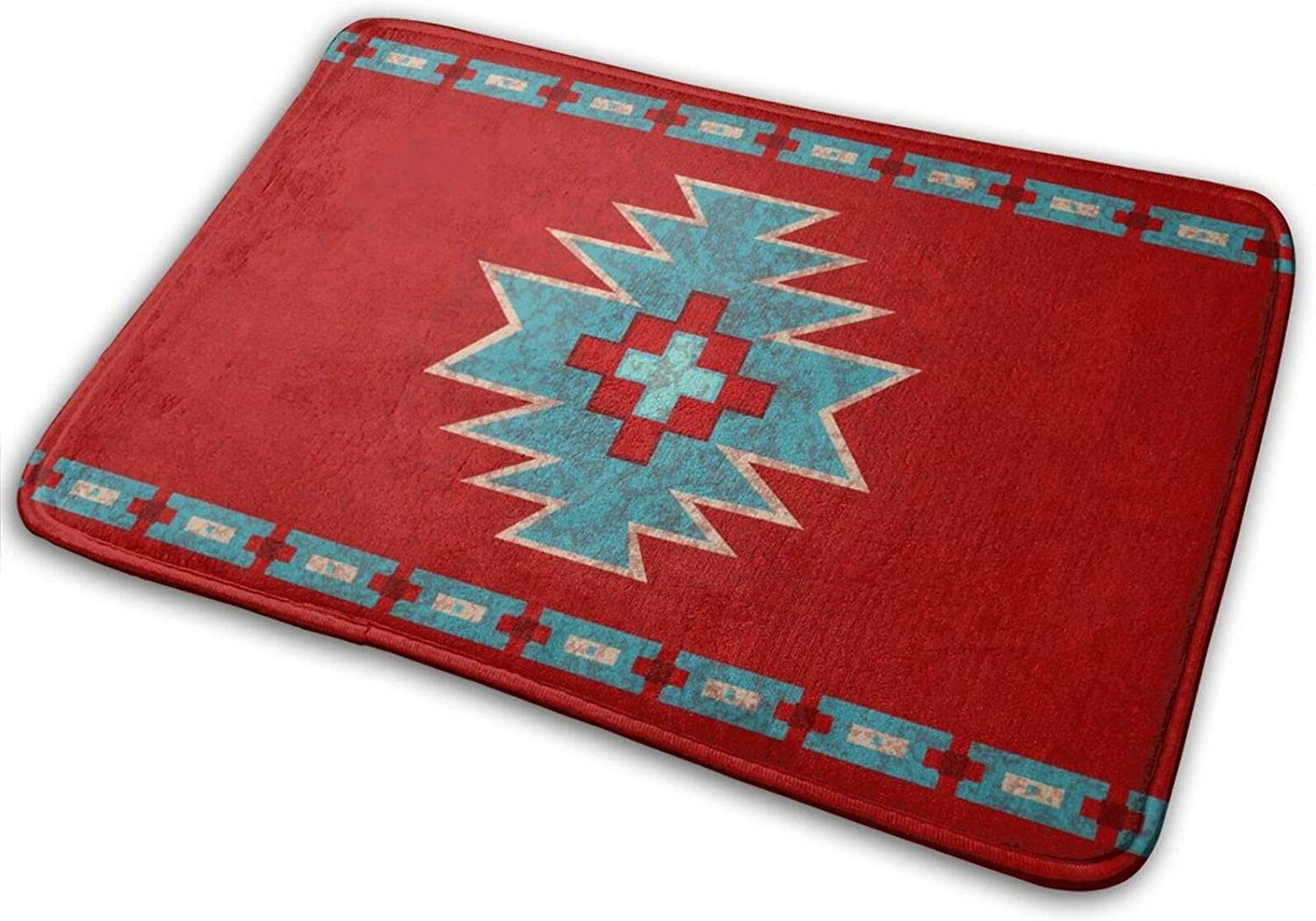 Welcome Doormats Red Western Southwest Mesas Entrance Door Mat by Etyuio – 16x24 inch, Polyester, Mat002, Model liying-mAT-716