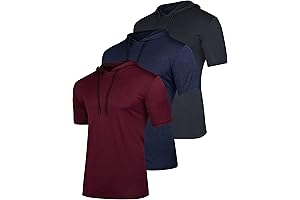 3-Pack Dry Fit workout Shirts for Men in Big & Tall