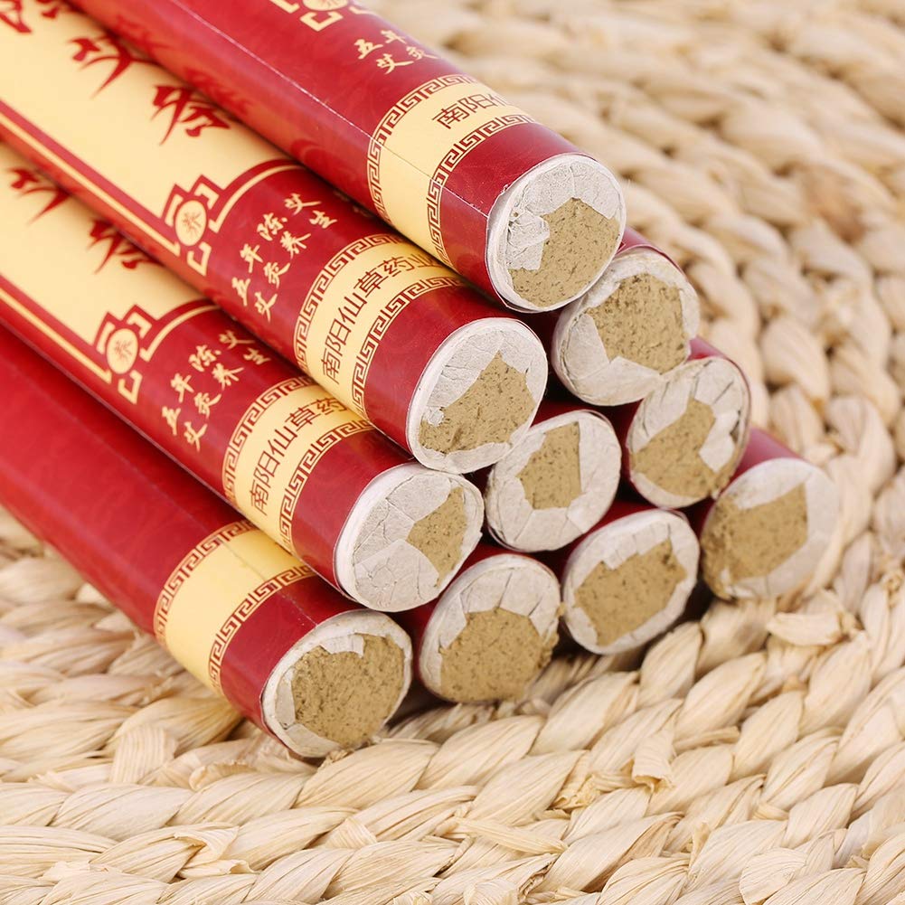 Moxa Artemisa Puro,Moxa Roll Sticks, 50 unidades de Moxa para terapia china Moxa de cinco años de edad, para Moxibus, Pure Ai ye, Wormwood para la pureza de moxibustion