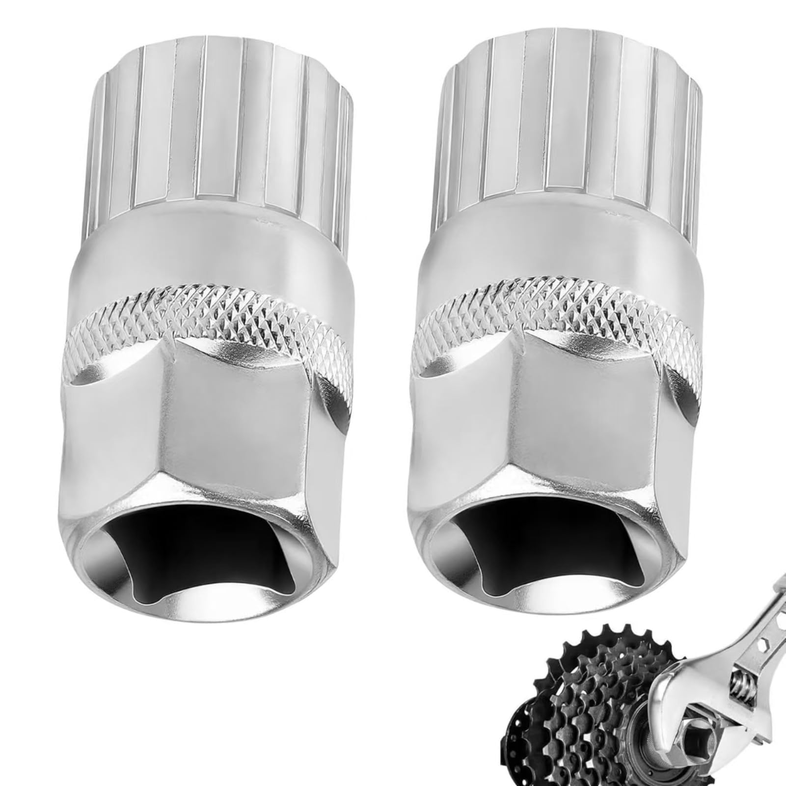 2 Pcs Carbon Steel for Shimano Cassette & Freewheel Lockring Removal Tool, Durable Bottom Bracket Repair Tool, Compatible with Shimano, Sunrace, SRAM, DNP 6-11 Speed Mountain Bikes