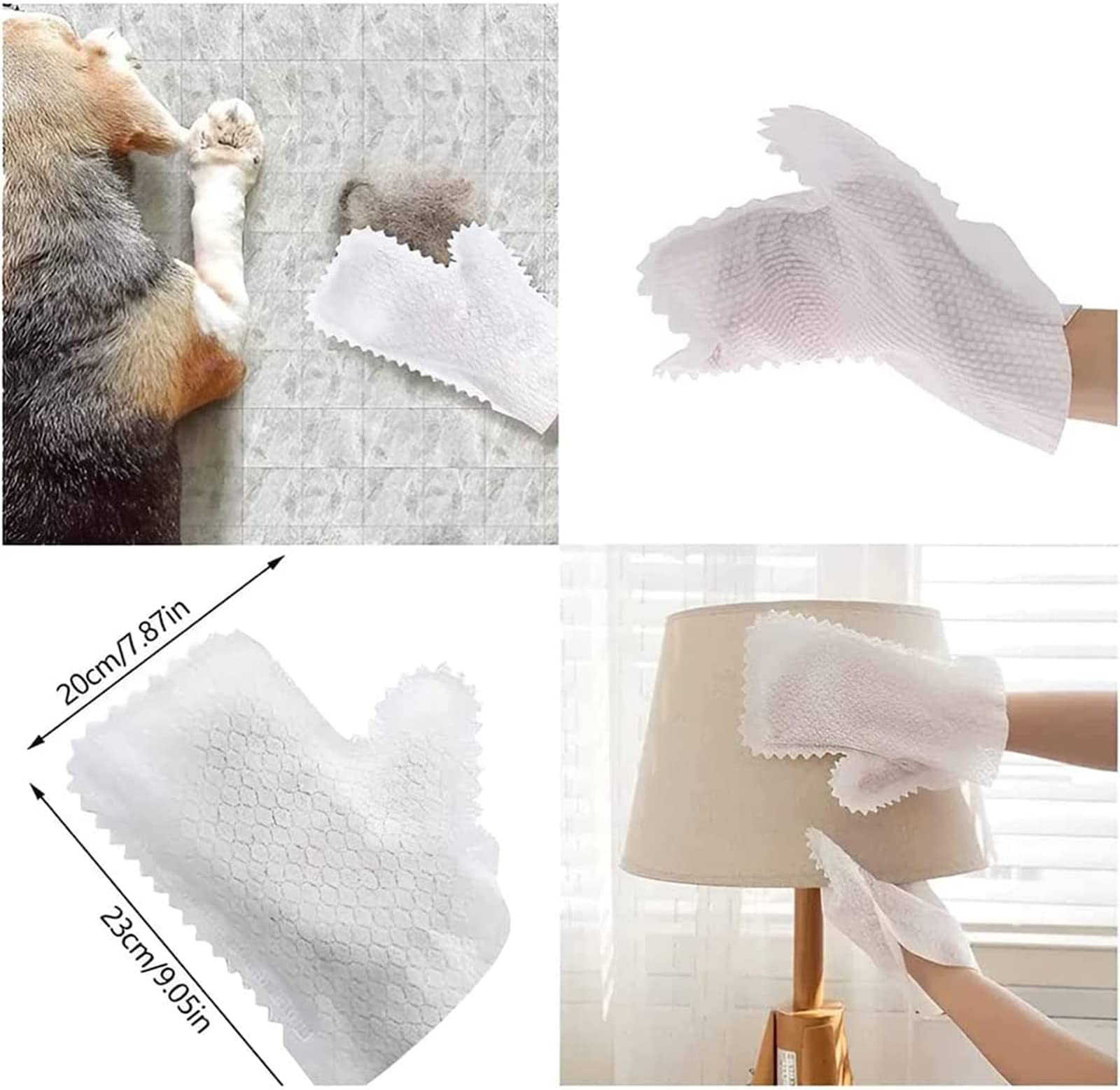 Guantes de Limpieza de Escamas de Pescado Tela no Tejida Doble Cara Guantes de Microfibra para Limpieza Guantes Desechables para Polvo para Limpiar Ventanas de Luces de Espejo,60pcs