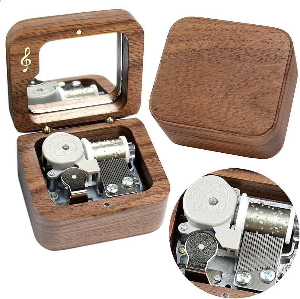 Amazon.com: Sinzyo Grandfather's Clock Walnut Music Box Vintage