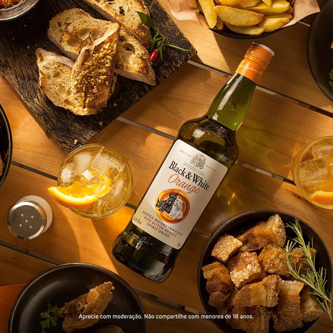 Whisky Orange Black & White 700ml | Amazon.com.br