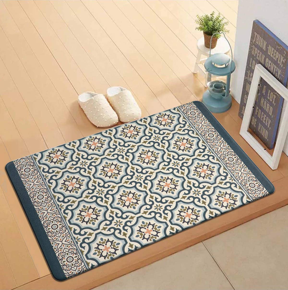 Rugshop Kitchen Durable Anti Fatigue Standing Mat 18" x 30" Blue