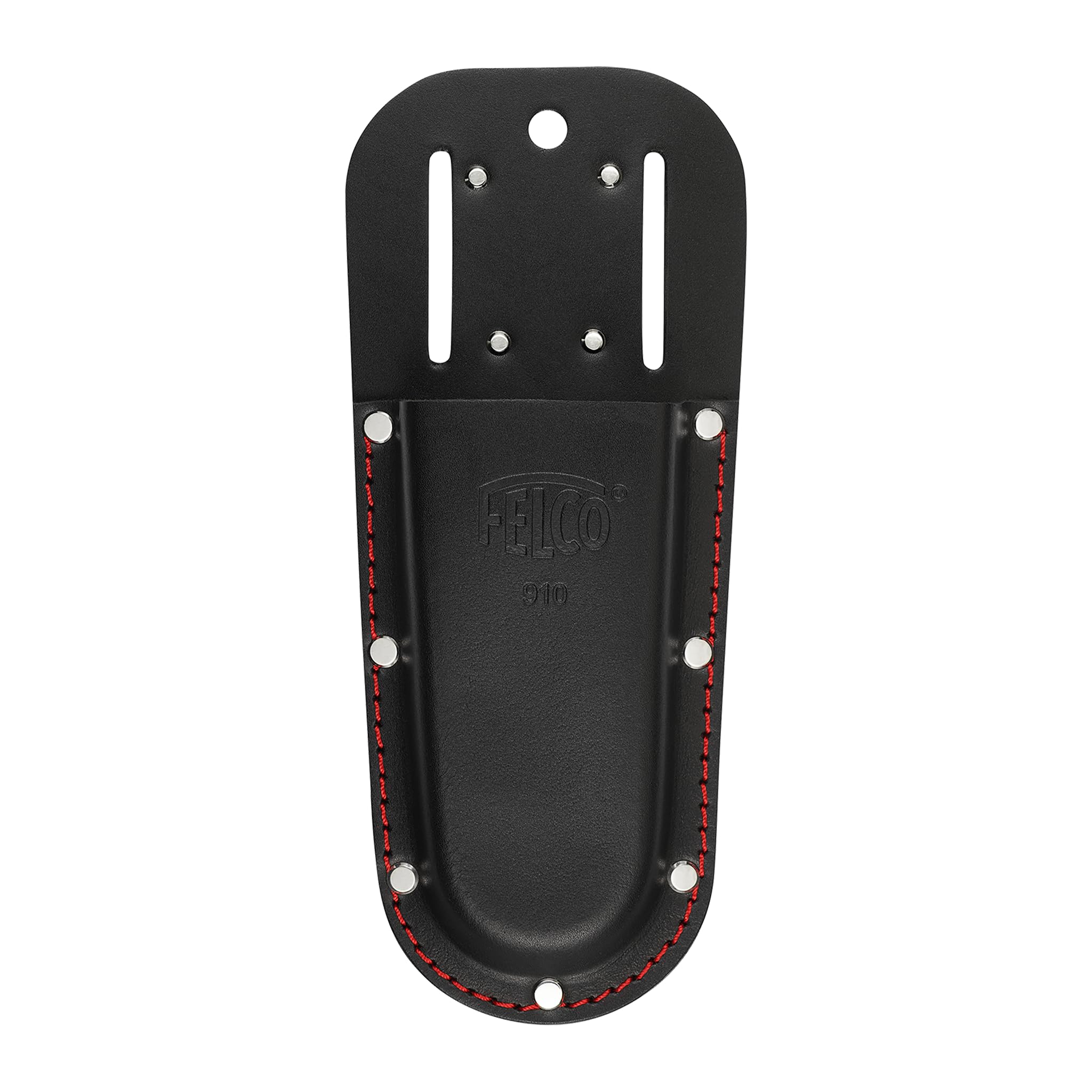 FELCO 910 Black - Funda de piel negra para tijeras de podar con clip para cinturón y lazo, accesorio elegante y práctico para los amantes del jardín, mantiene tus herramientas seguras y a mano en todo