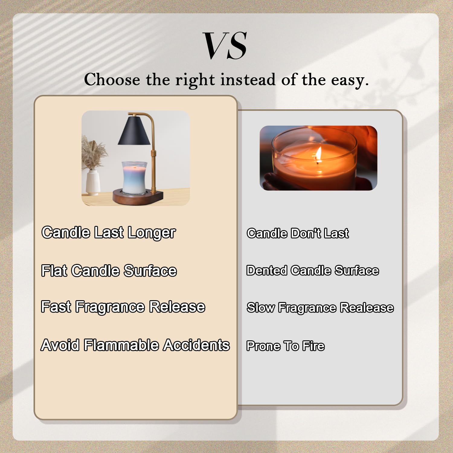 SOKCVSEA Candle Warmer Lamp - Candle Warmer with Timer Height Adjustable for Compatible with All Jar Candles, Candle Warmer Lamps Vintage Metal (Round Black Gold Adjustable Timer)