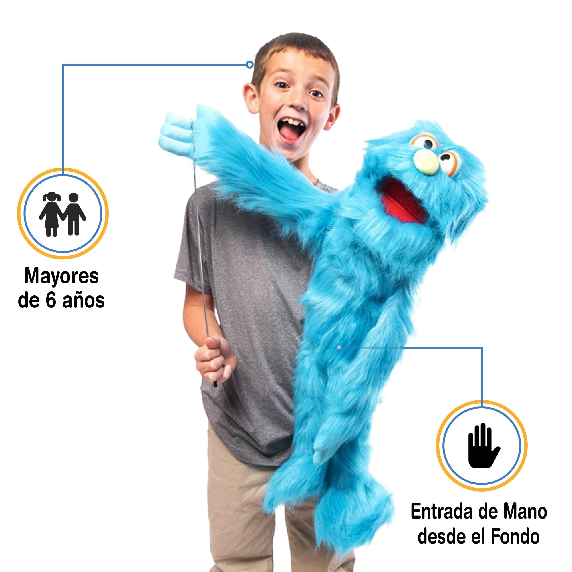 Silly Puppets 30" Monster (Blue) by