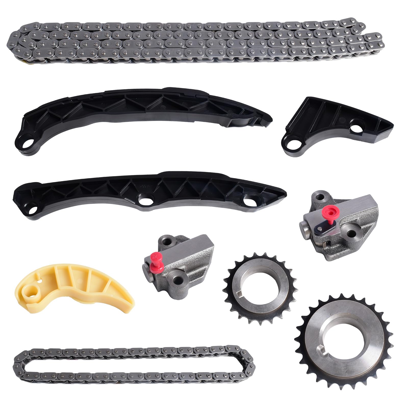 Kit de cadena de distribución para Kia Optima para Hyundai Sonata 2011-2014 2.4L DOHC G4KC - Juego completo con cadena, tensor, guía y piñón de manivela para un rendimiento fiable del motor