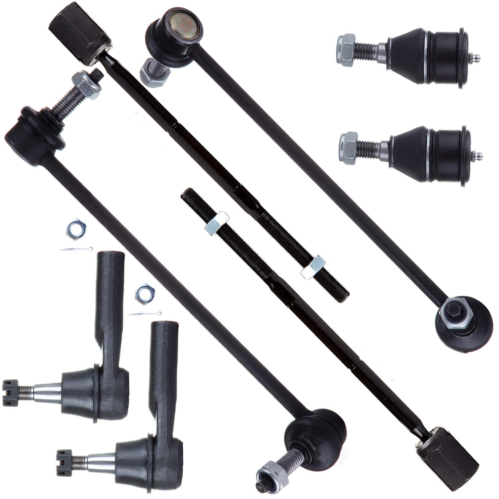 SCITOO 8-PC SET Front Suspension Sway Bar Link Kit - Fit For Ford Taurus For Ford Taurus For Mercury Sable Front Sway Bar End Link Inner Tie Rod End