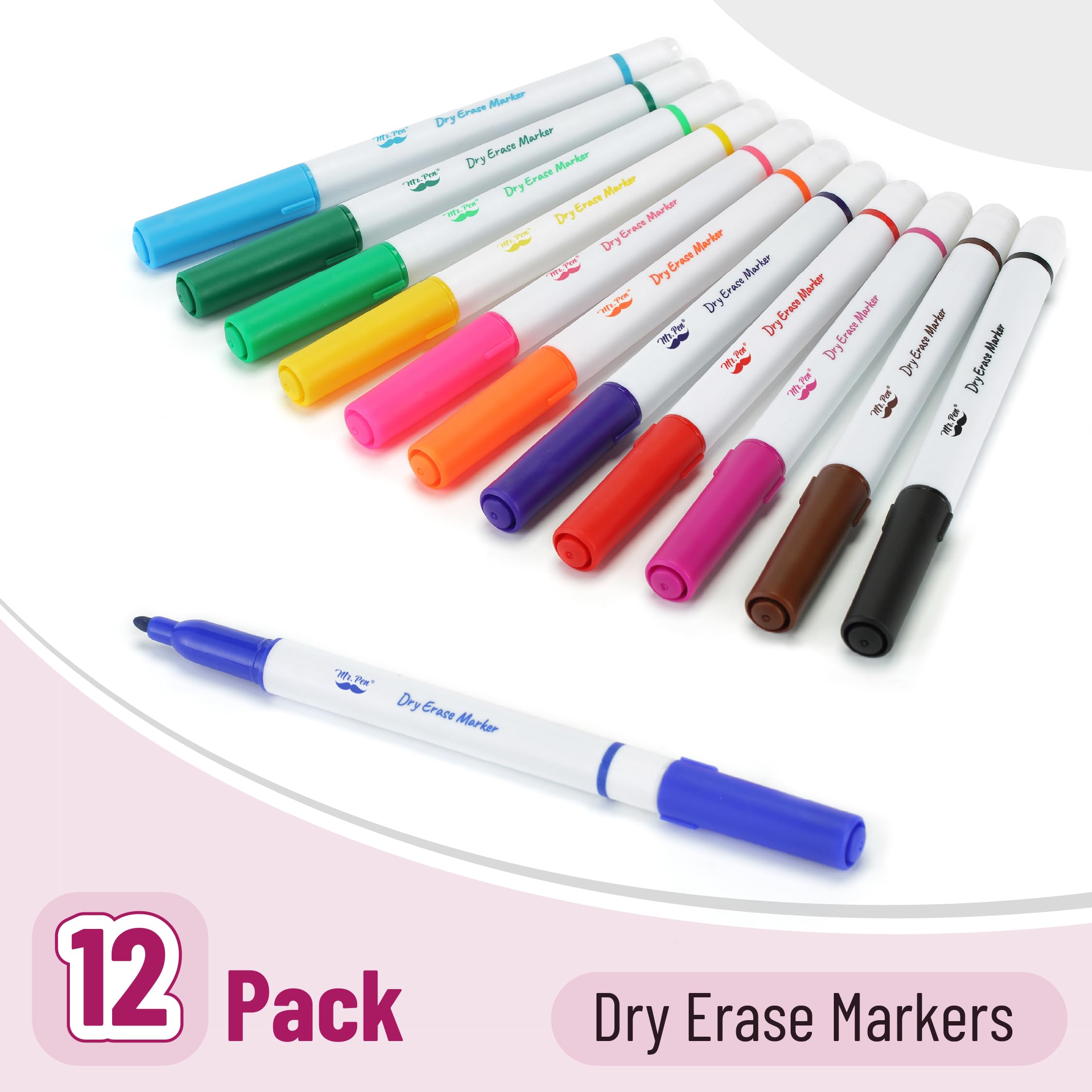 Mr. Pen Whiteboard-Radierer – 8 Stück, Magnetisch, In 4 Farben, Aus Hochdichtem Schaumstoff Und Filz