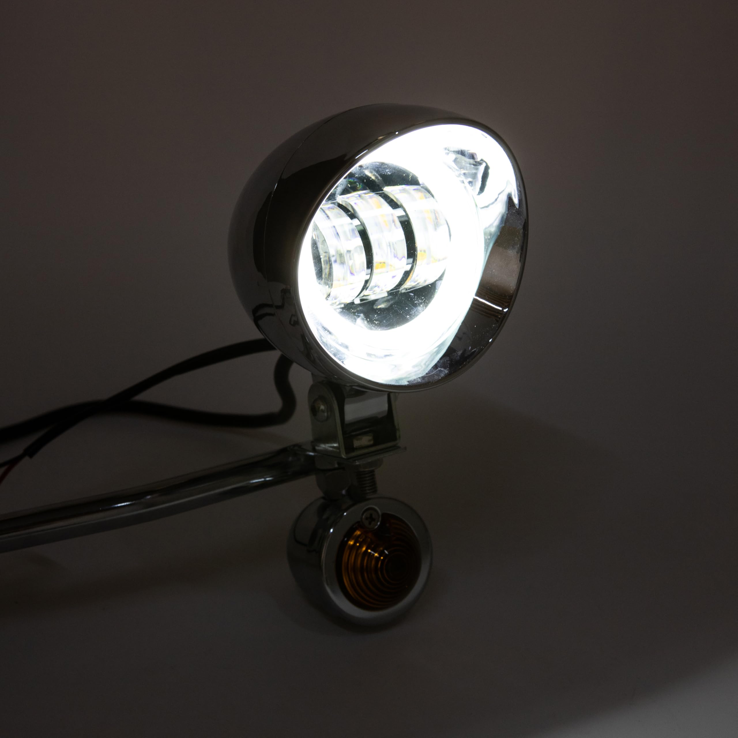 Set di fari antinebbia e indicatori di direzione per moto con supporto per VT 750, VT 1100, VTX 1300, VTX 1800 e Shadow GL Luci supplementari (Stile A)