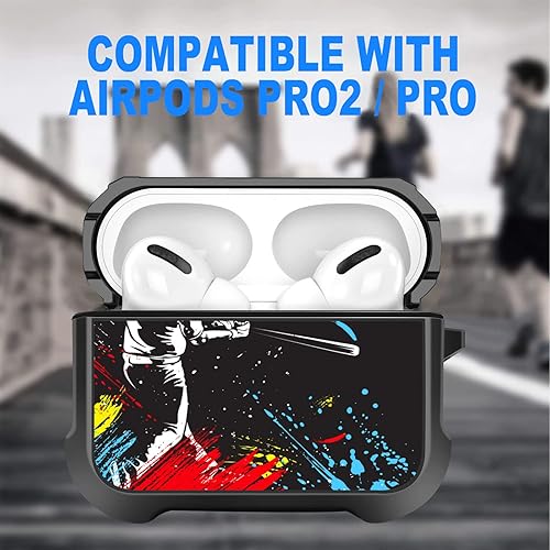 Miniatura 4 de MINGDAO Funda de carga compatible con AirPods Pro 2nd / AirPods Pro, funda protectora de TPU suave con patrón a prueba de golpes (Paint Splash