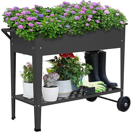 Elevated Garden Bed with Wheels