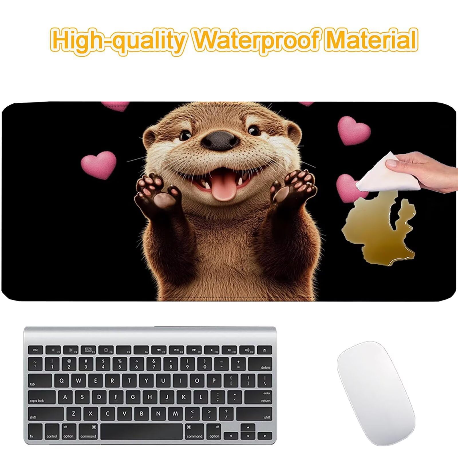 Tappetino Mouse 900x450mm | Superficie Ultra-Liscia | nero 0-z248