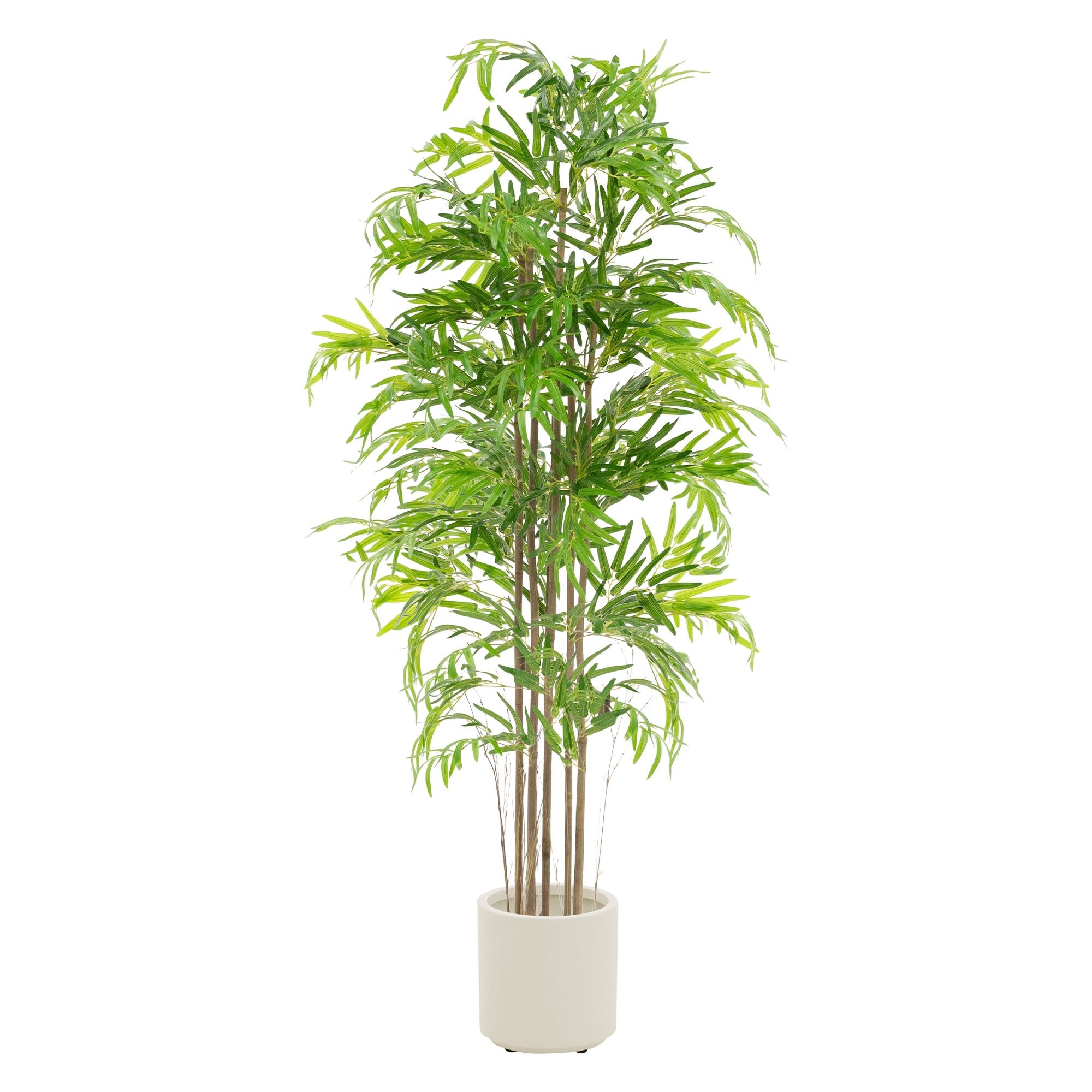 ML-Design sztuczny bambus 180 cm duza roslina dekoracyjna z naturalnym drewnianym pniem Plastikowa roslina w doniczce idealna do wnetrz i na zewnatrz wyglada jak prawdziwe drzewo do salonu czy biura