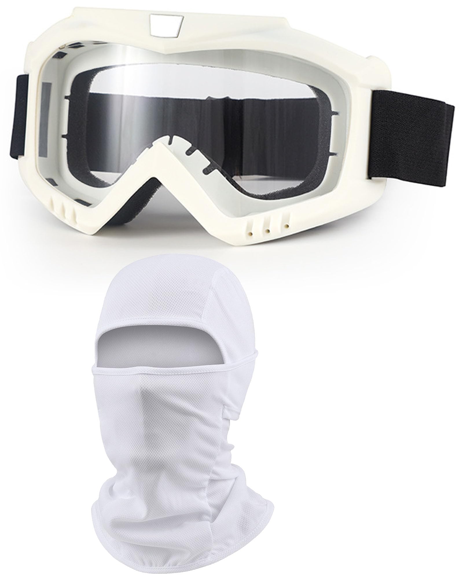 Dirt Bike Goggles with Balaclava Motorcycle ATV Riding Ski Motocross Windproof Dustproof Racing Glasses for Women Men