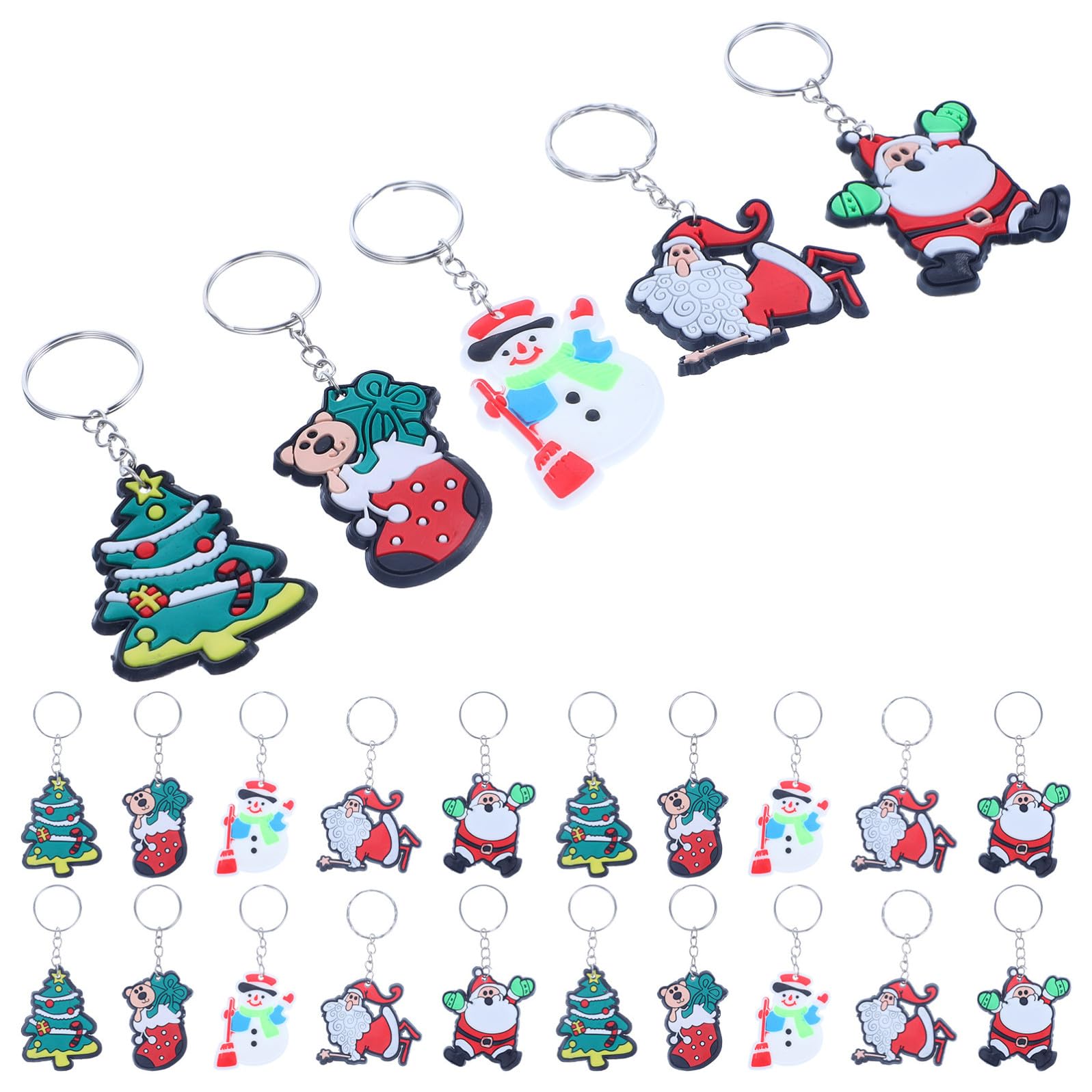 105stücke Weihnachts Schlüsselanhänger Charmante Schlüsselringe Für Junge Mädchen Taschen Dekorative Weihnachts Gadgets Für Mädchen Und Jungen