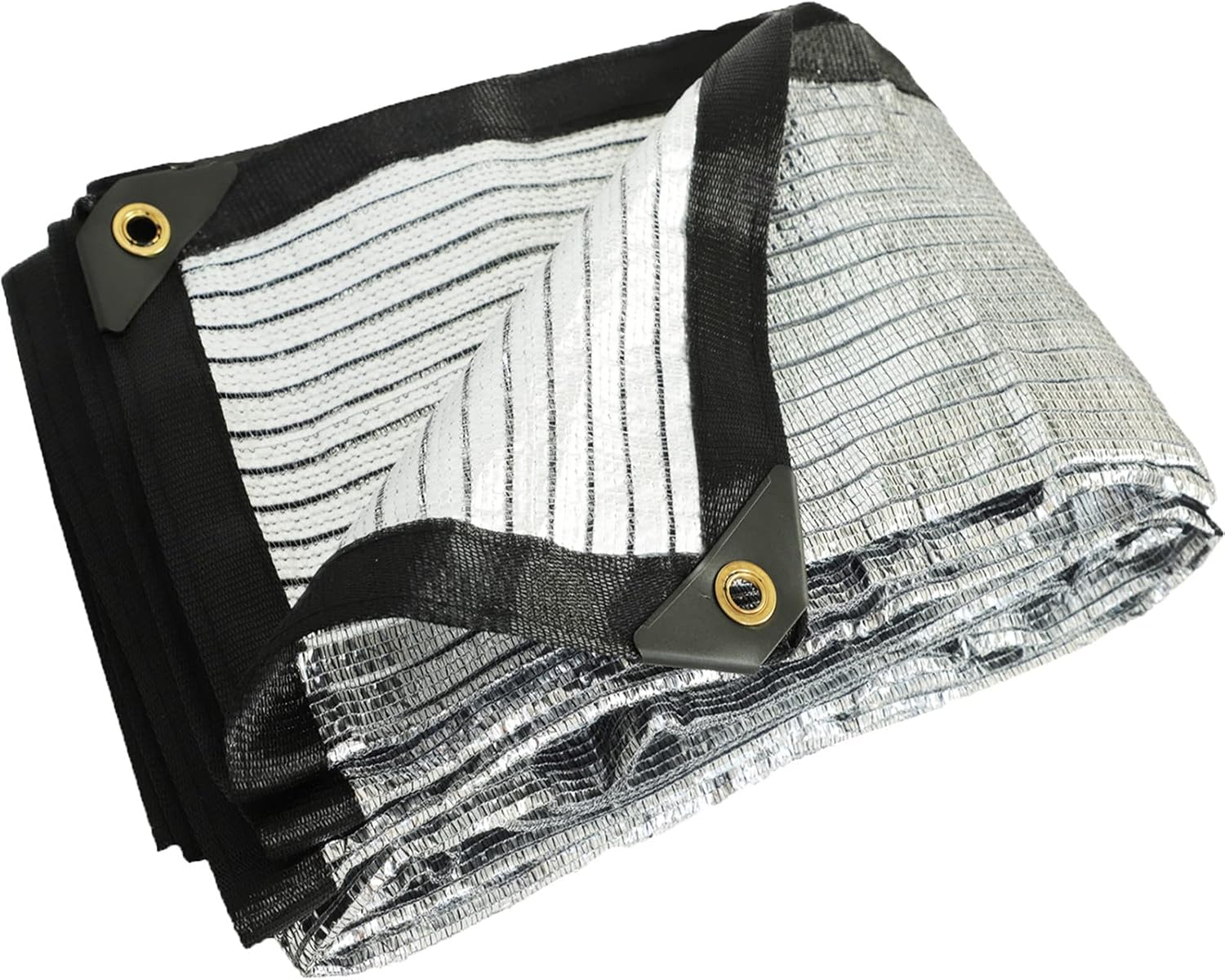 85% Aluminet Shade Cloth Heavy Duty Fabric with Grommets Privacy Screen Pet Shade Car Cover Patio Garden Pergola Cover Canopy (10X10)