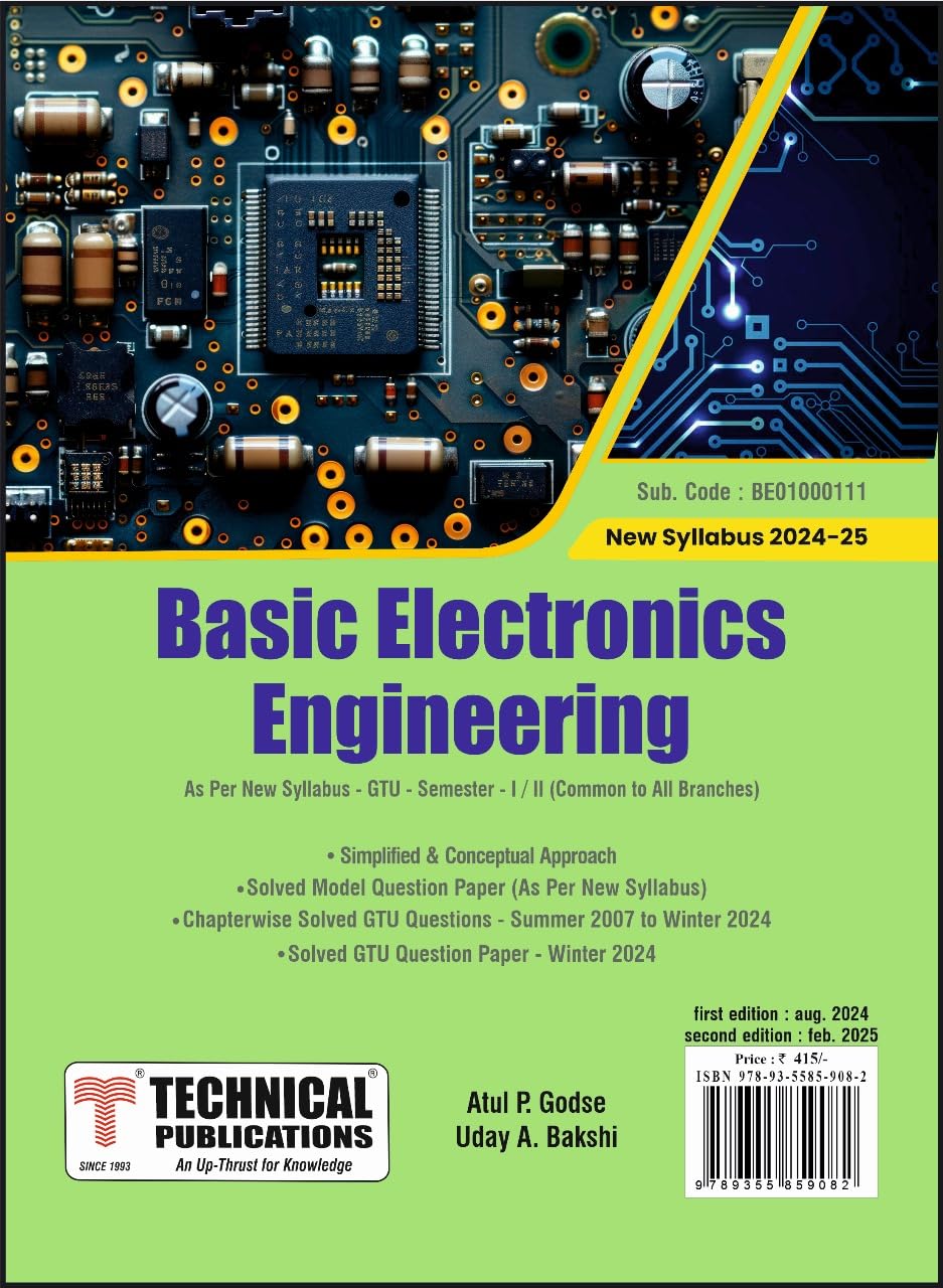 Basic Electronics Engineering for GTU 24 Course (I/II- COMMON - ) Paperback – 15 August 2024