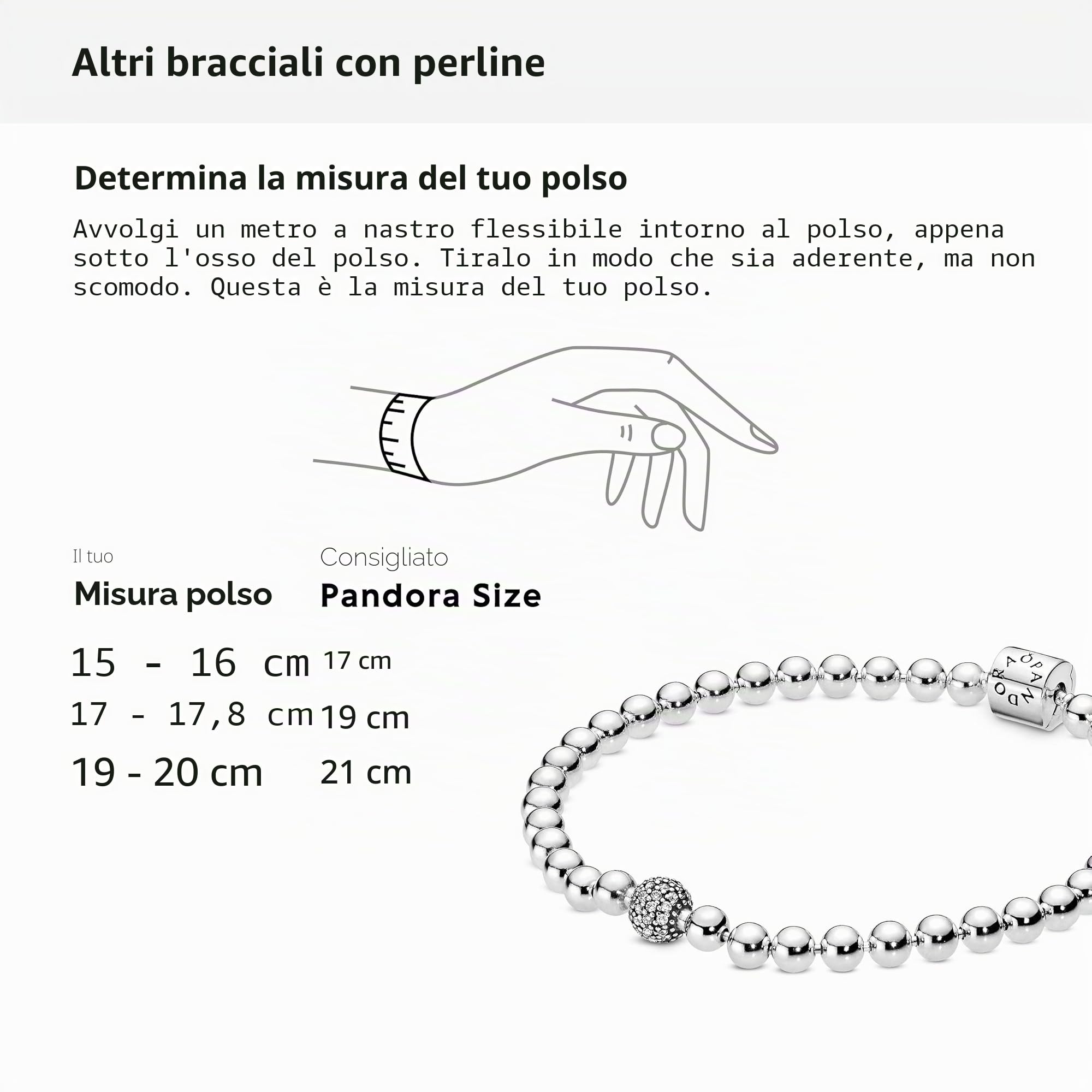 PANDORA Purely - Bracciale sfere e pavè in argento sterling, con pietre di zirconia cubica