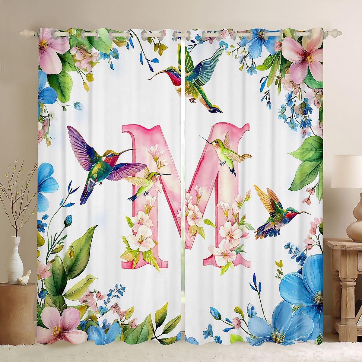 Rideau occultant colibri Homewish 140x175 cm pour chambre