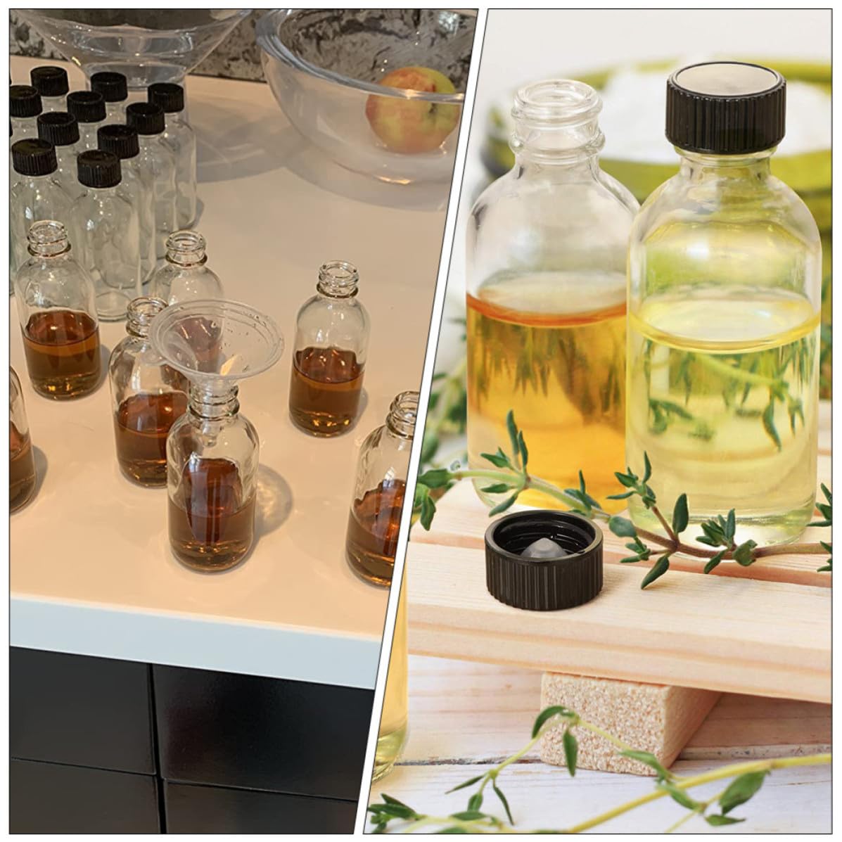 Glasreagenzflaschen aus Glas 120ml mit Kleiner Öffnung 12 Stück nicht Verformbar Stabile Reagenzflaschen für Schule und Laborproben