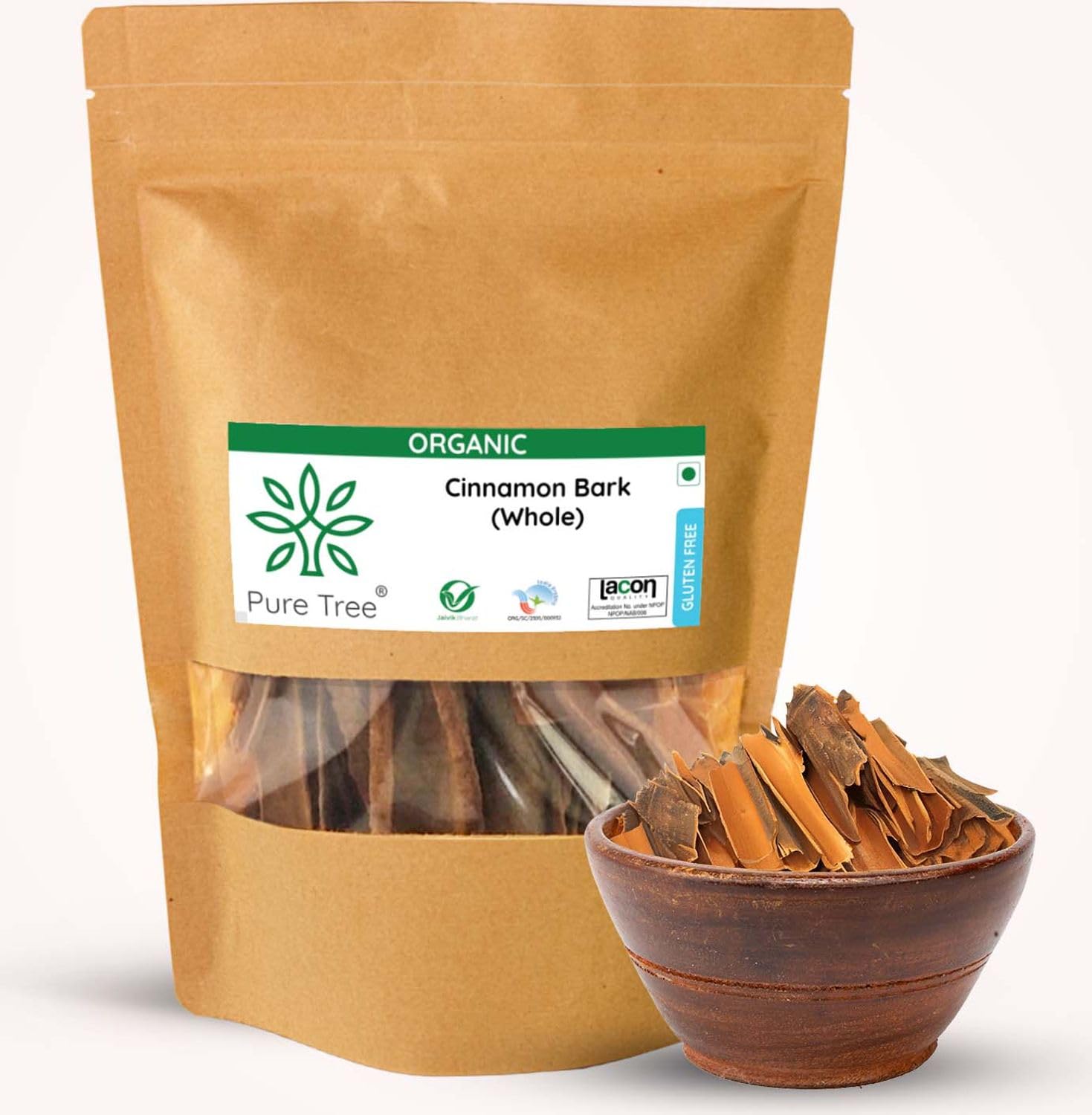 Pure Tree Certified Organic Dalchini Whole | 100 g | Cinnamon Stick | Cinnamon Bark | Spices Whole | Garam Masala | Sweet Aroma & Flavour