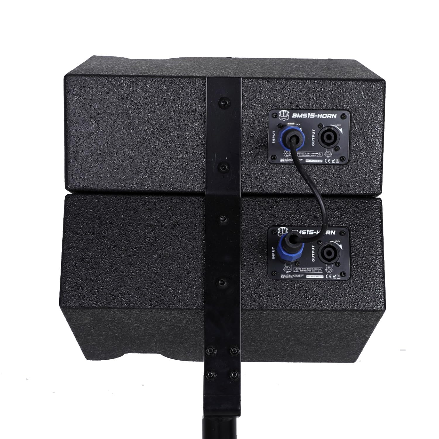Pack Sonorisation DJ Complet BM Bmsonic BMS15-HORN 1200W, Enceintes Satellites, Caisson 38cm USB/Bluetooth, Supports Câbles