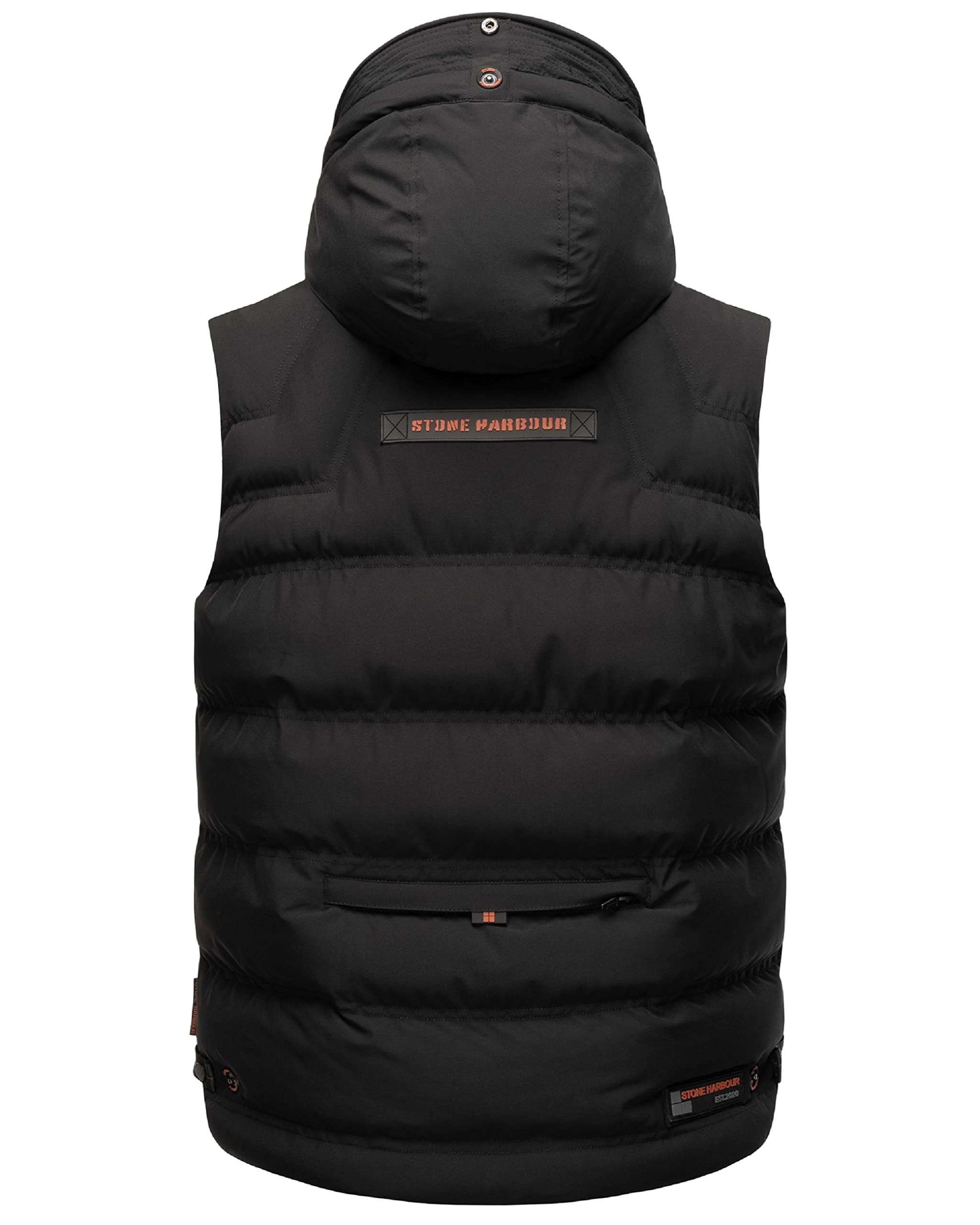 STONE HARBOUR Gilet matelassé pour homme avec capuche amovible Egoor S-3XL