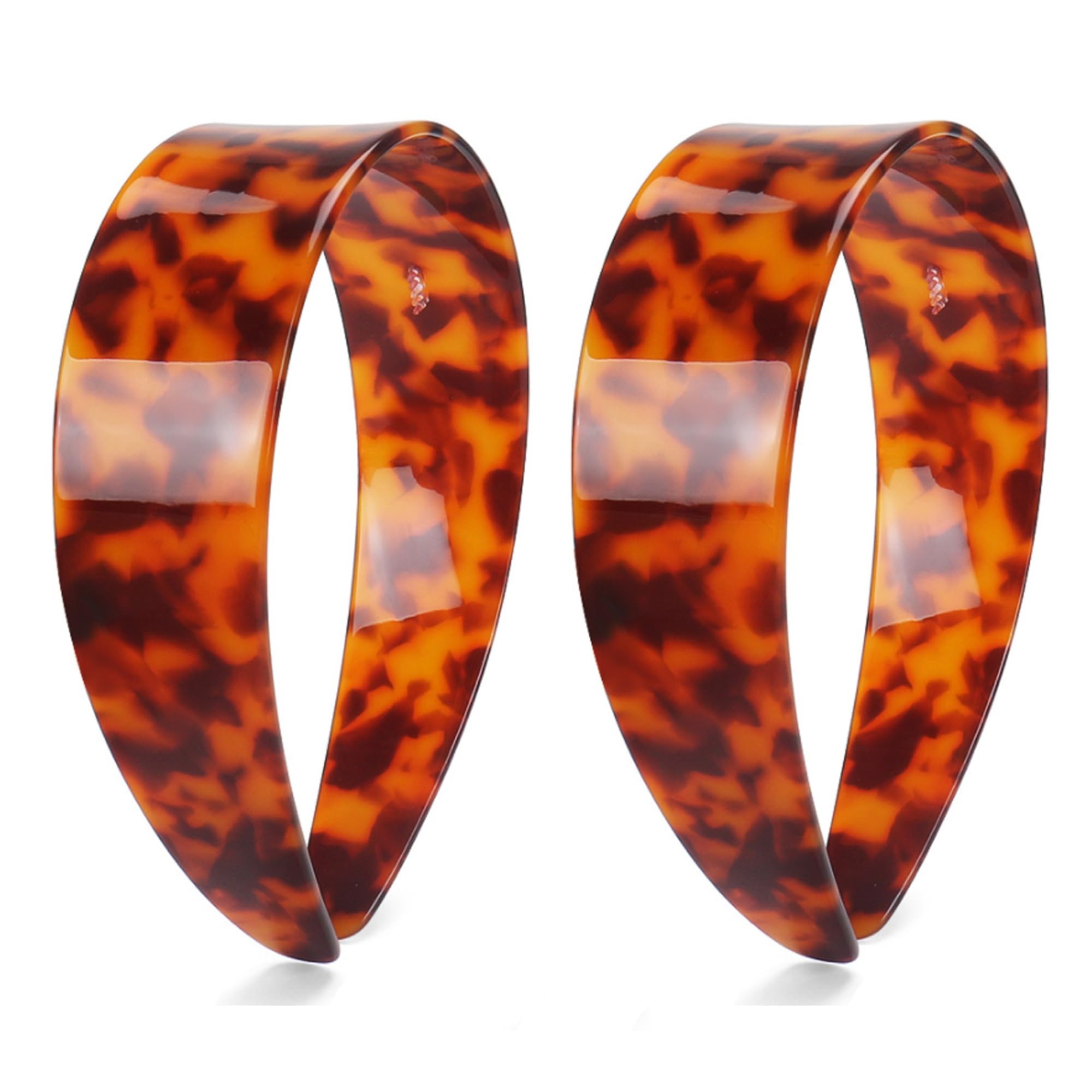 1.5 Inch Tortoise Shell Headband, Non Slip Acetate Hair Hoop with Teeth, Lightweight Fashion Hair Band for Women Daily Use