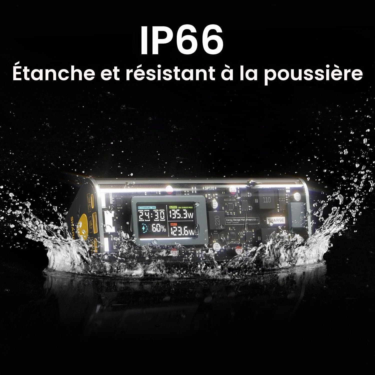 SHARGEEK 170 Batterie Externe 24000mAh 170W Total pour Ordinateur Portable