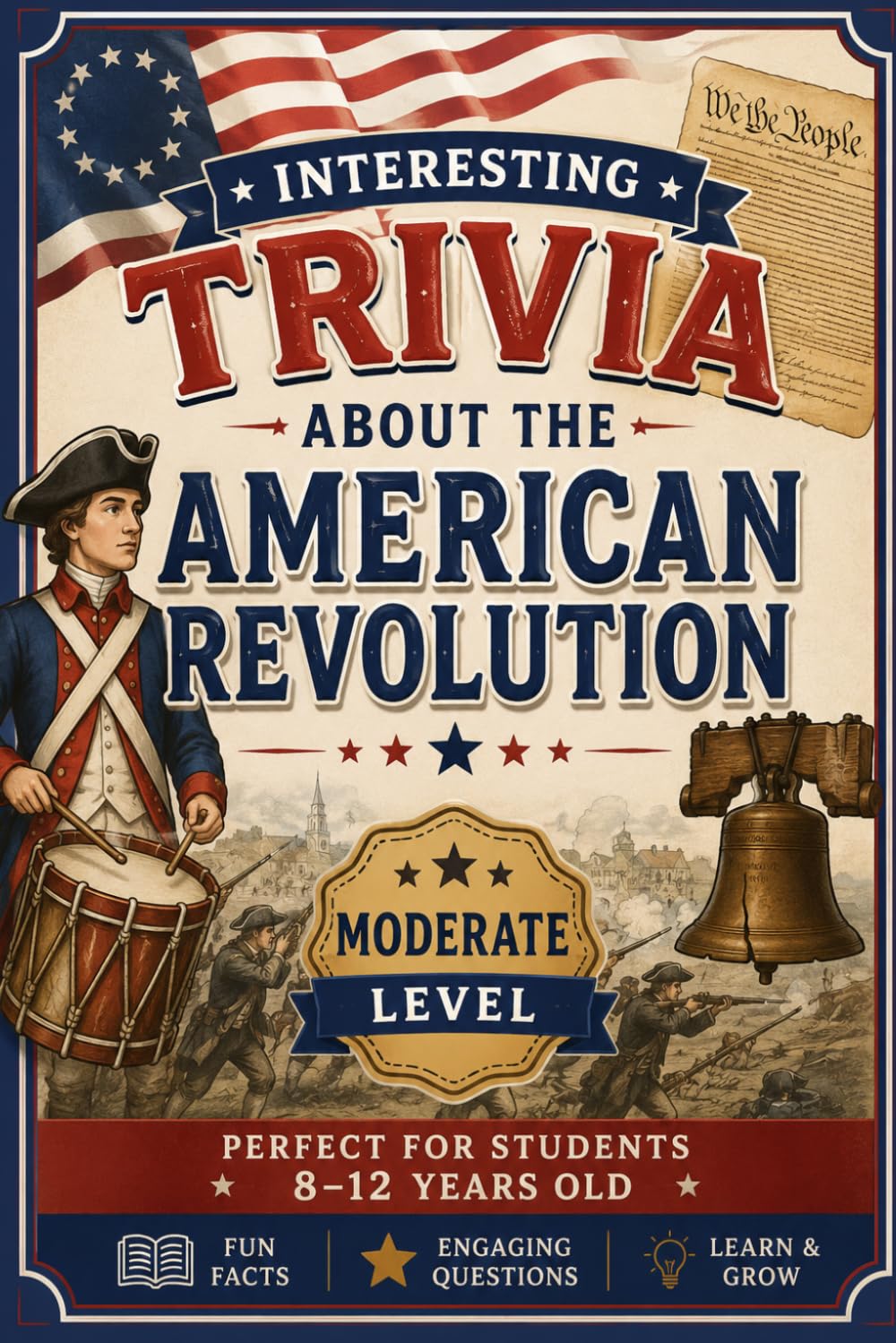 Interesting Trivia About the American Revolution: 100 Easy Trivia Questions for Kids Ages 8-12 (History Trivia Collection)