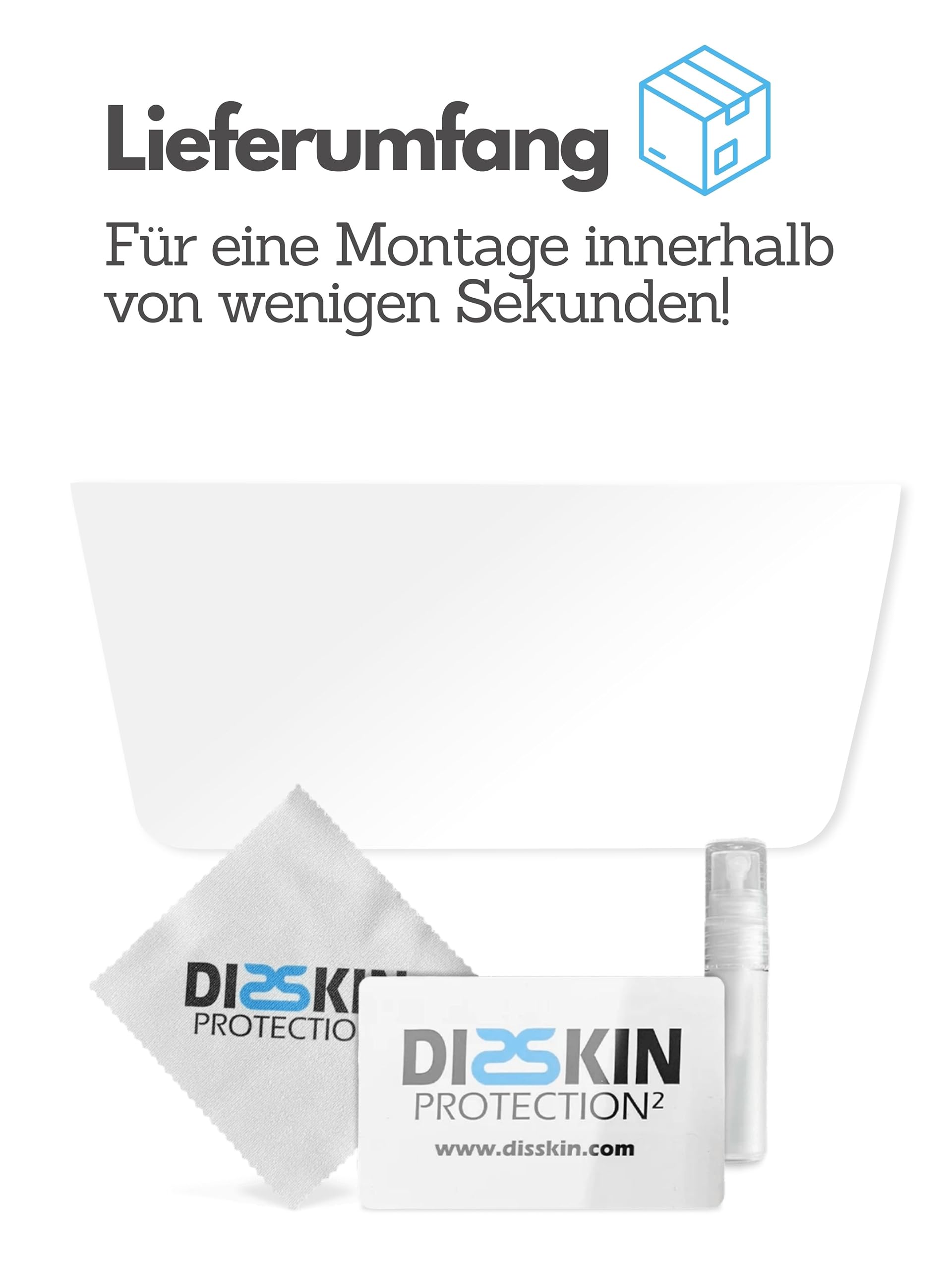 DISSKIN® Displaybeschermfolie compatibel met Skoda Superb III Columbus - Warmtegenezend, mat, antibacteriële coating, anti-vingerafdruk