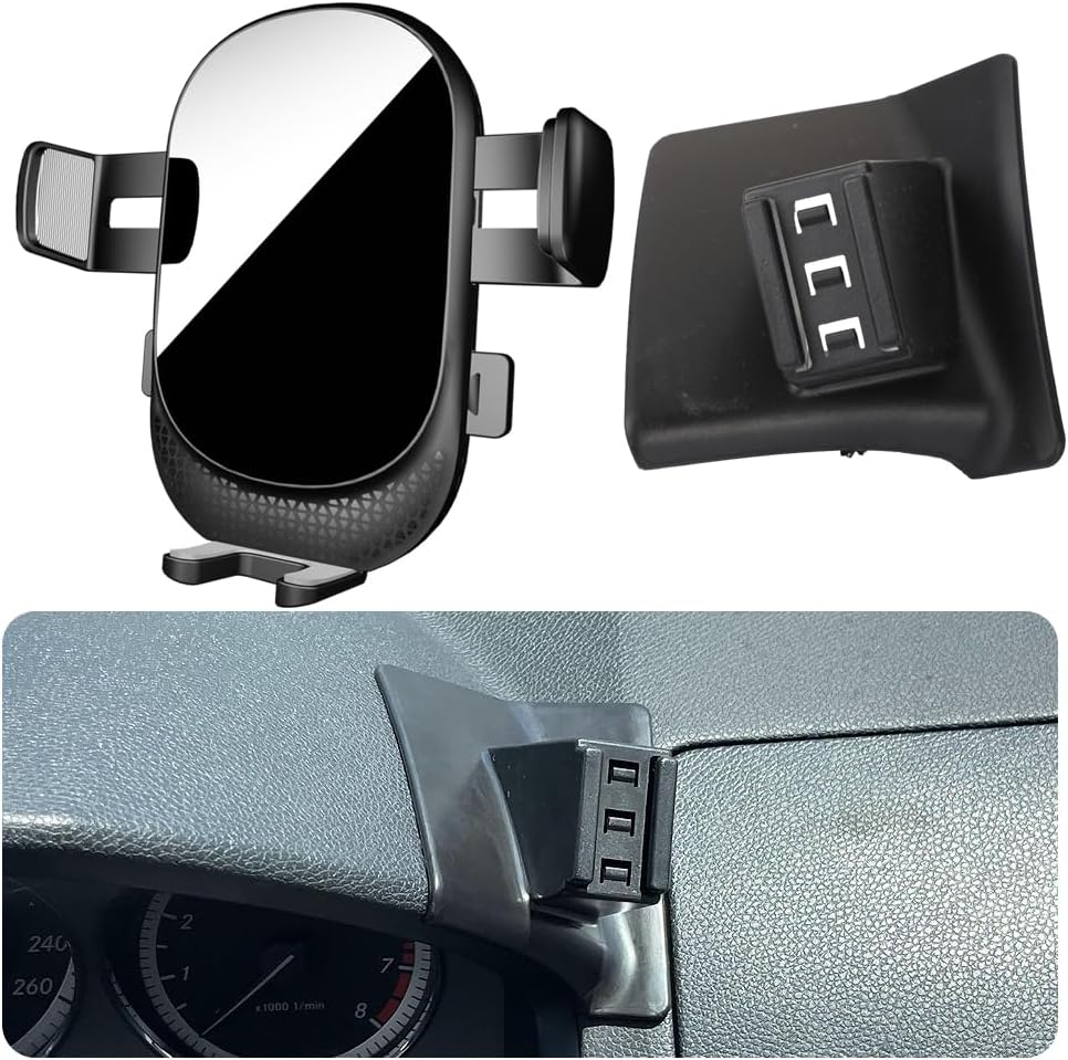 Car Phone Holder for Mercedes-Benz C-Class/GLC/CLE Auto Accessories [Only for 2022-2025 C Class & 2023-2025 GLC / CLE] [Auto Lock Hands Free Cell Phone Mount Car fits for iPhone & All Smartphones]