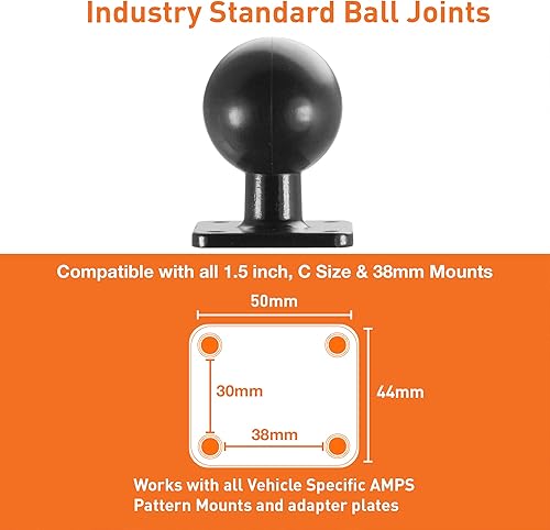 Miniatura 5 de iBOLT TabDock LockPro 1.496 in (1.5 pulgadas) Bizmount - Soporte de base de taladro industrial resistente con bloqueo de metal para todas las