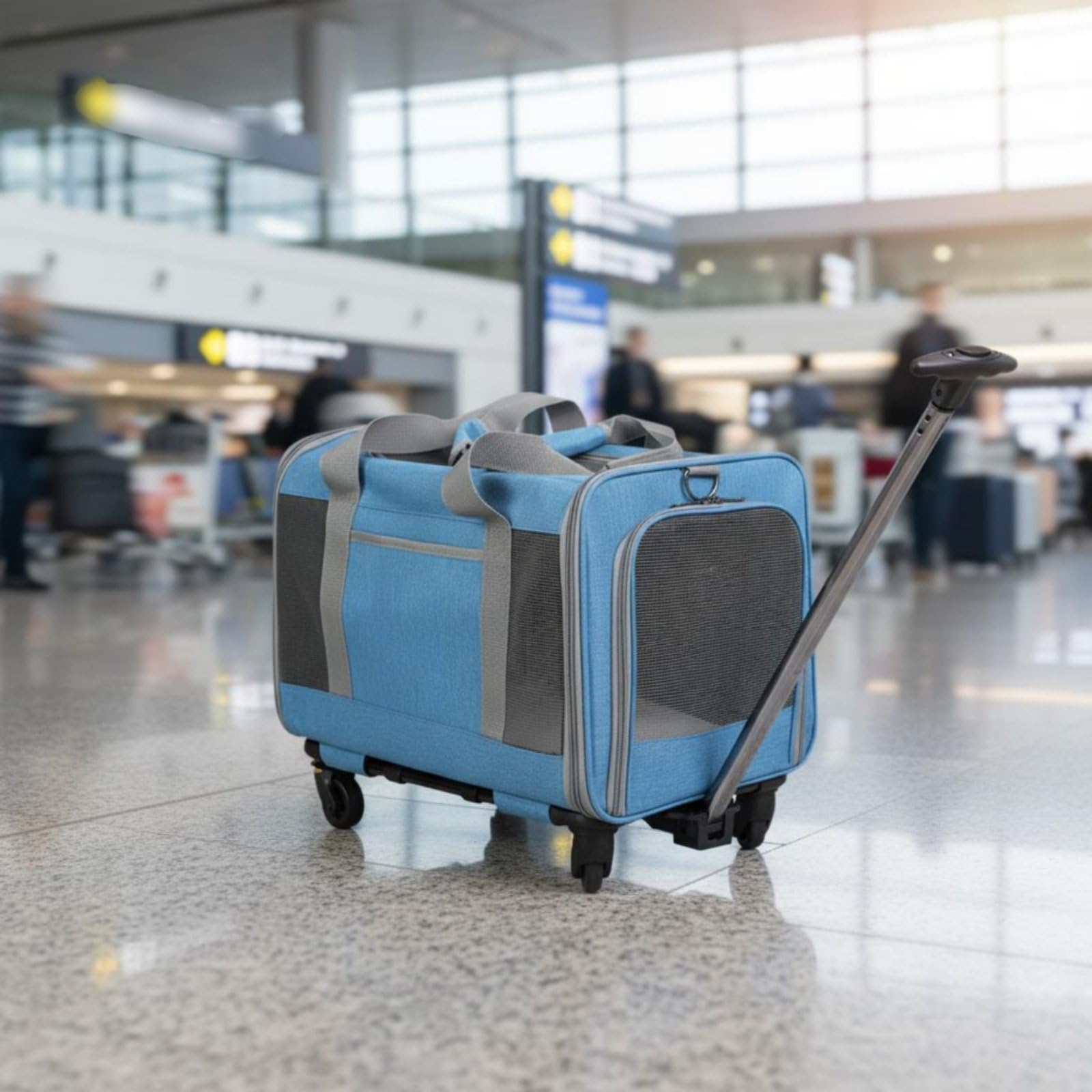 rockible Transportín con Ruedas Gran Capacidad Multifunción para Viaje, Gris
