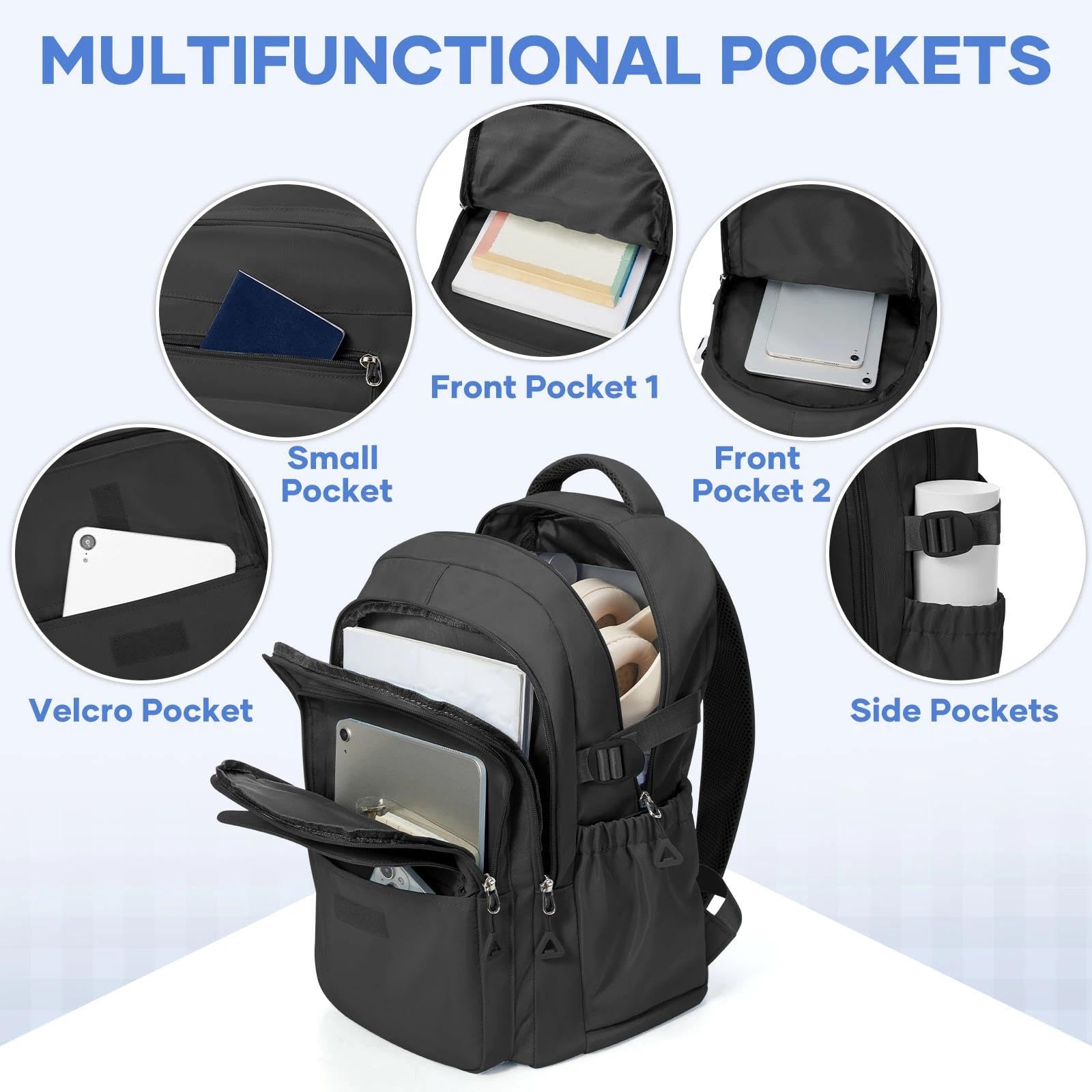 HYC00 Zainetto Casual Ragazza Zaino Scuola Superiore Zainetto Universita Donna School Backpack per 14 Pollici Porta PC Zaini Scolastici Media School bag for Girls Zaino per Scuola per Lavoro Viaggio