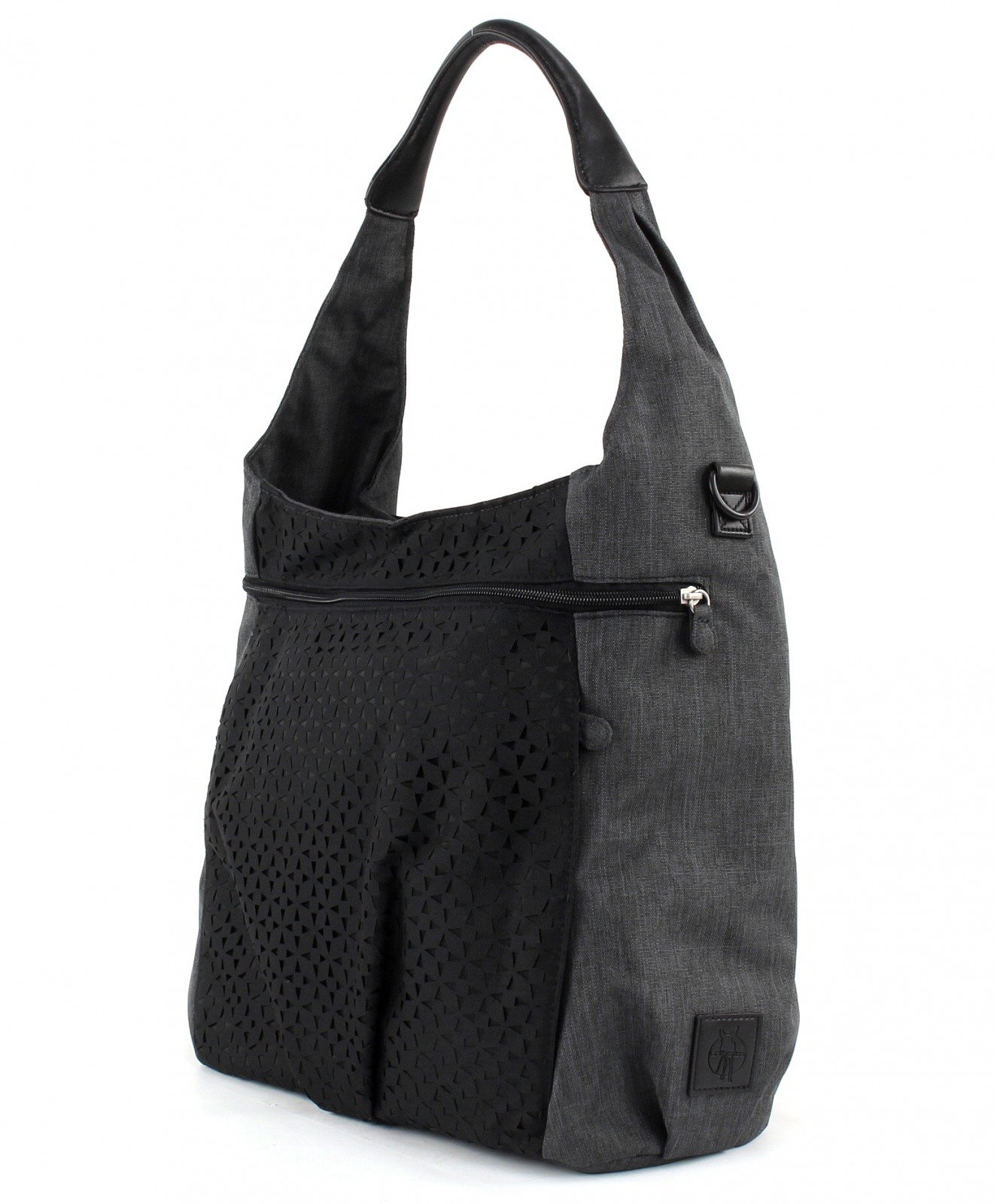 LÄSSIG Baby Wickeltasche Babytasche Stylische Tasche inkl. Wickelzubehör/Casual Hobo Bag Black