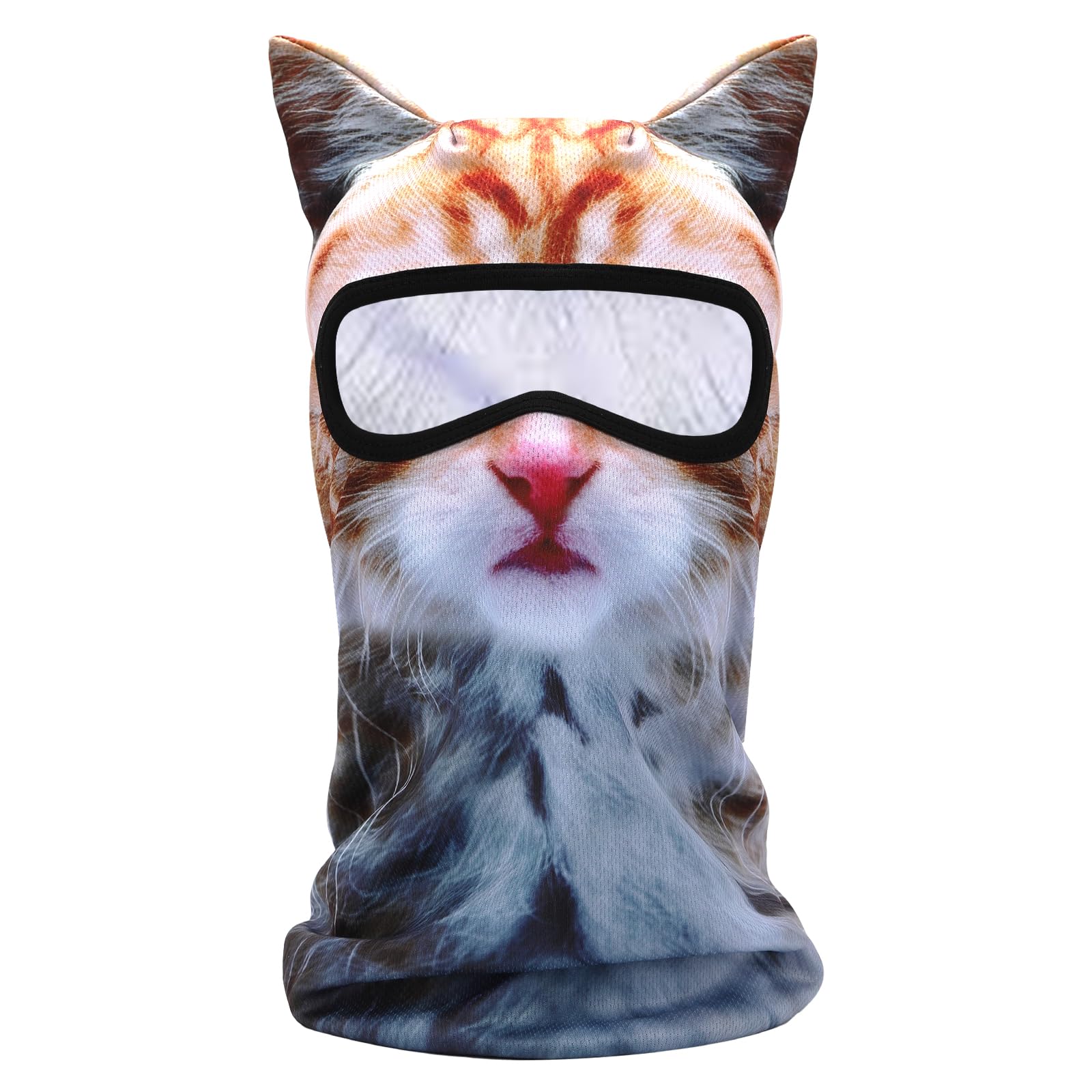 3D Cat Ski Mask Balaclava sheisty face with Ears Suitable for Music Festivals Gathering Halloween or ski Outdoor
