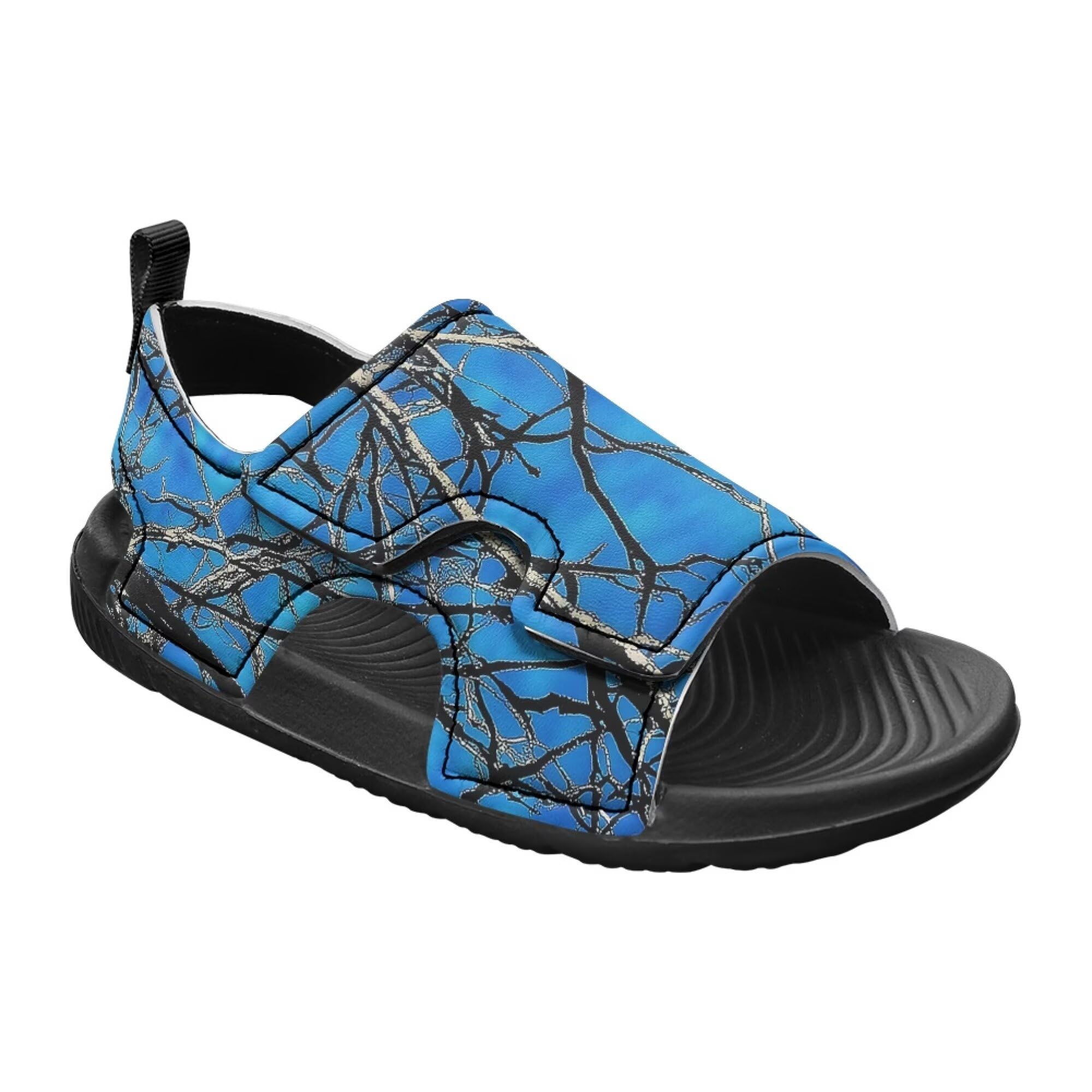 Rerteryuro Blue Sandals for Boys Leaf Camo Sandals for Toddler Boys Size 7 Breathable Kids Open-Toe Summer Shoes Outdoor Pool Lightweight Kids Water Shoes