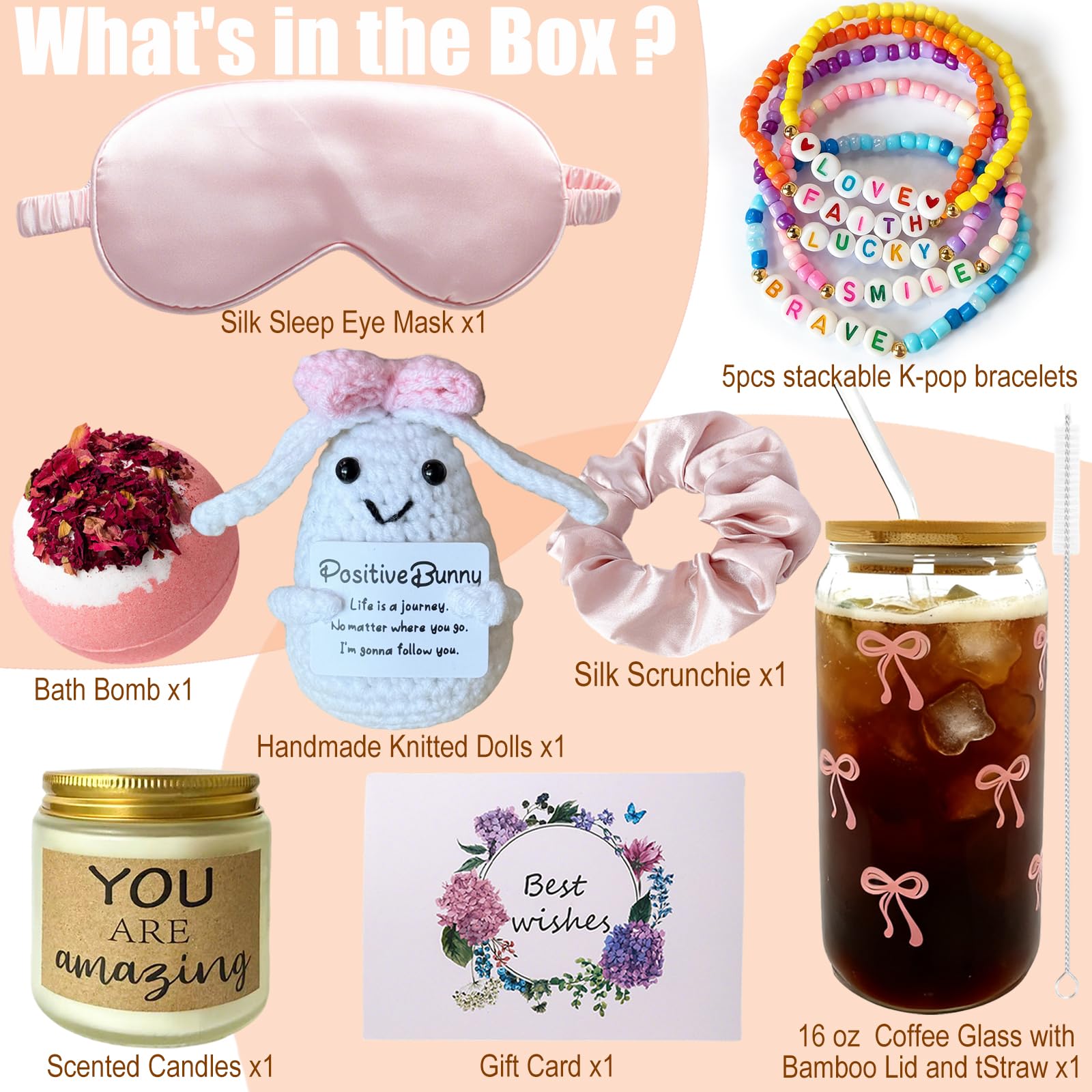 Gifts for Teen Girls, Graduation Gift for Her, Teen Girl Gifts Trendy Stuff, Birthday Gifts Set for Teenage Girls, Sister, Best Friend, Daughter - Pink Bunny