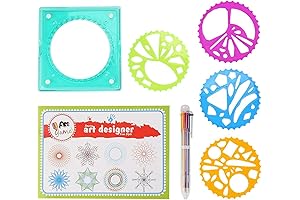 Multifunctional CDQL Children Spiral Ruler Kids Spiral Drawing Art Toy Tool With Multi Geometric Shapes